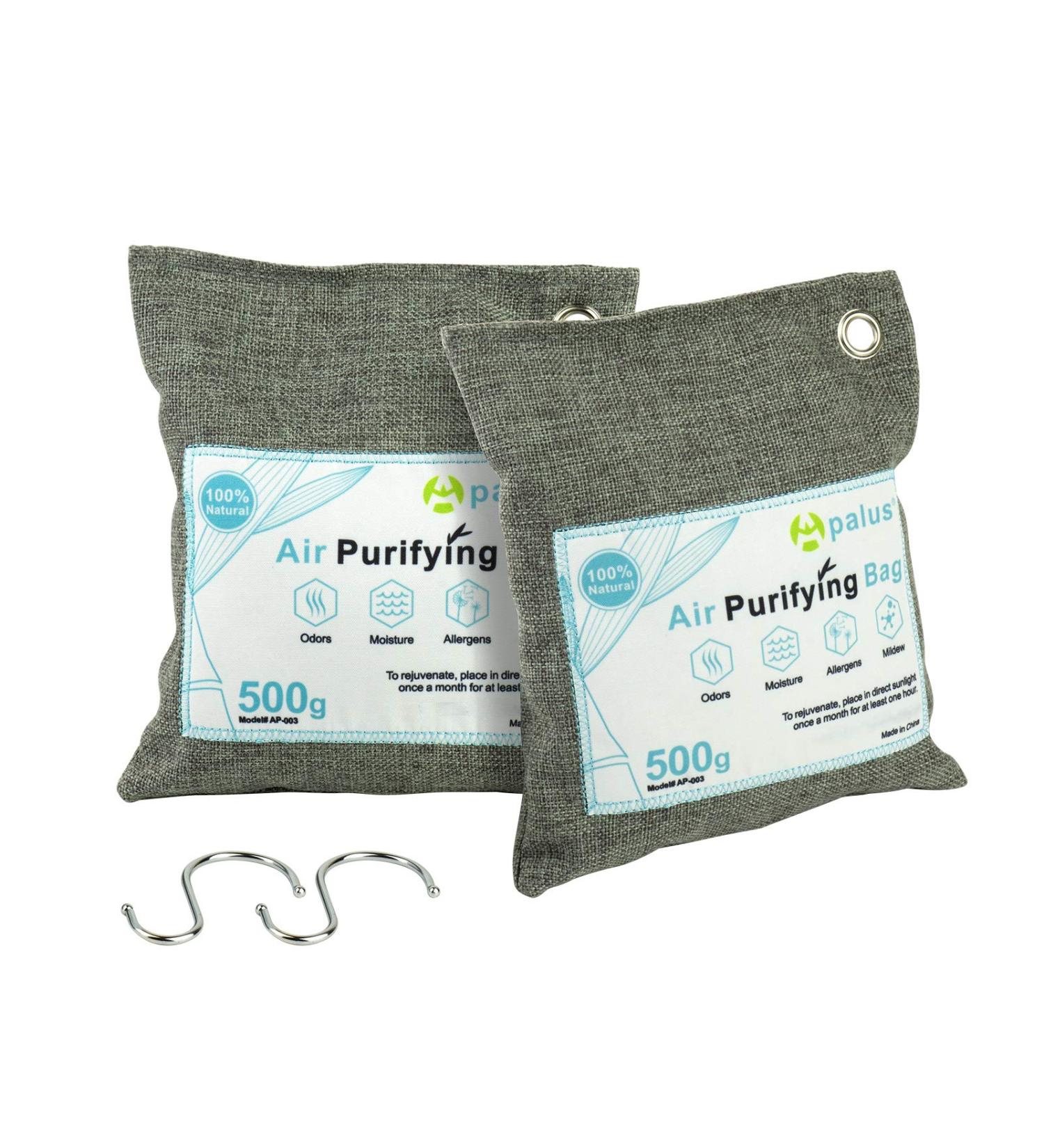 Apalus Dehumidifiers for Car & Home - Natural Bamboo Activated Carbon Air Freshener | 2x500g Moisture Remover - Buy Online on GoSupps.com