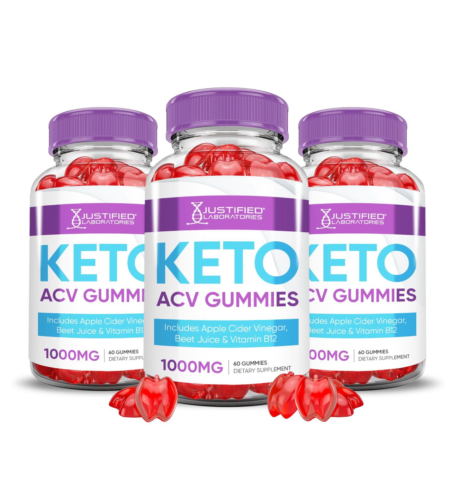 Keto ACV Gummies 1000mg - 3 Pack | Advanced Support with Pomegranate & Beet Juice | Vegan Non-GMO 180 Gummies - Buy Online on GoSupps.com