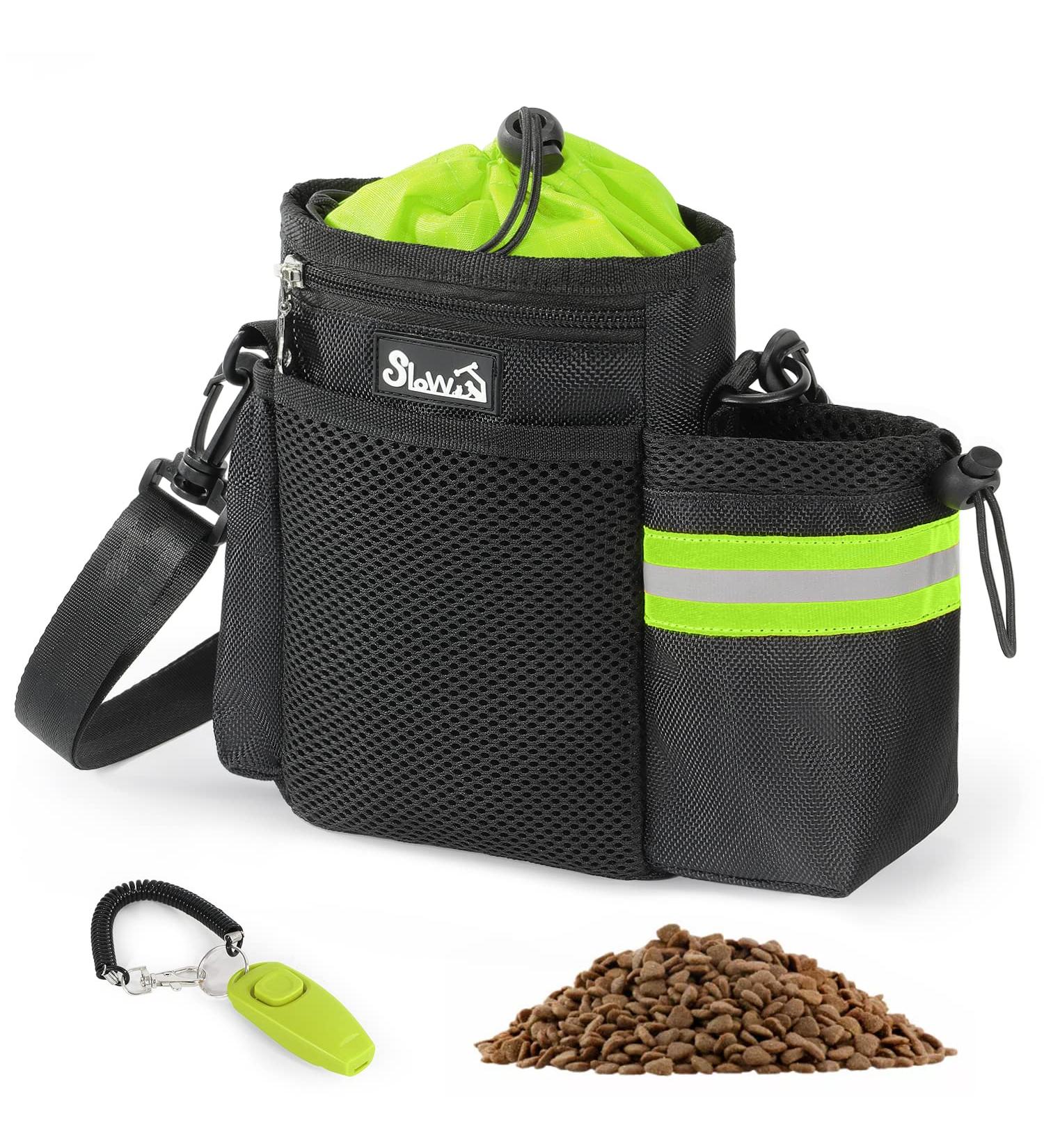 Slowton Treats for Dogs - Large Storage Feed Bag & Hands-Free Snack Pack with Reflective Strip - Perfect for Dog Training & Walks - Buy Online on GoSupps.com