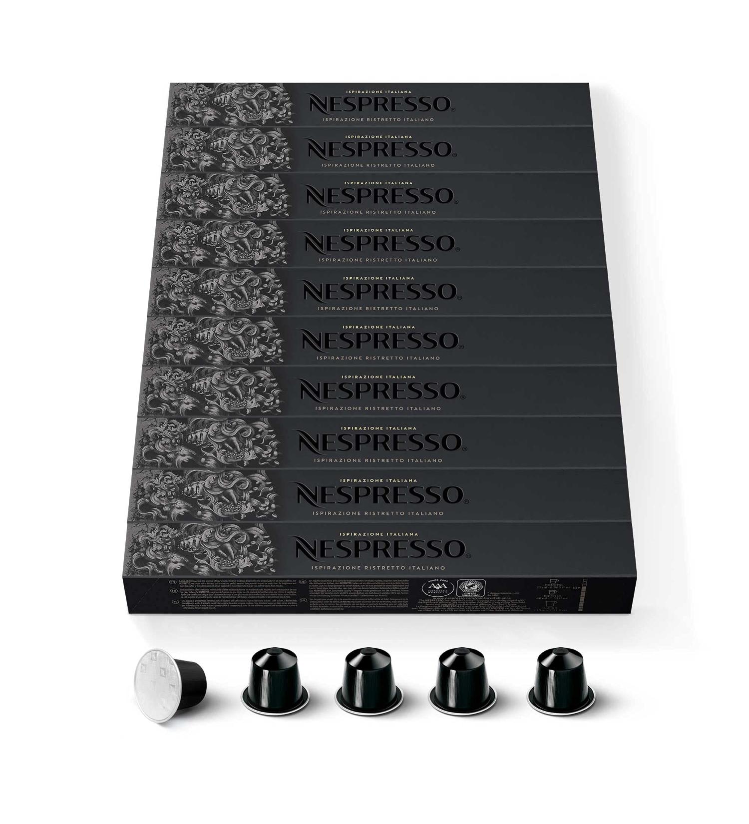  Nespresso Original NESPRESSO Capsules - Inspiration Ristretto 100 Nespresso Capsules Intensity 10 out of 13 Original Range Recyclable Capsules Nespresso - Buy Online on GoSupps.com