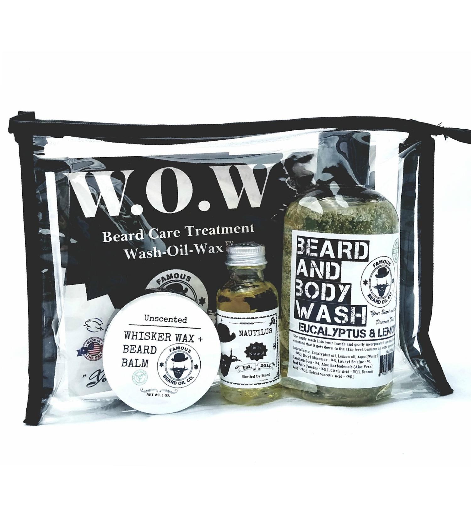 Hydrating Beard Care WOW Kit Nautilus | Beard Balm Oil & Body Wash - Ultimate Grooming Solution - Buy Online on GoSupps.com