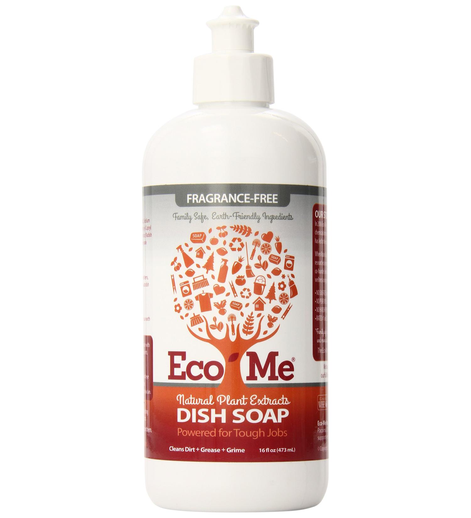 Eco Me Natural Dish Soap | Environmentally Friendly Fragrance-Free 16 oz - Buy Internationally - Buy Online on GoSupps.com