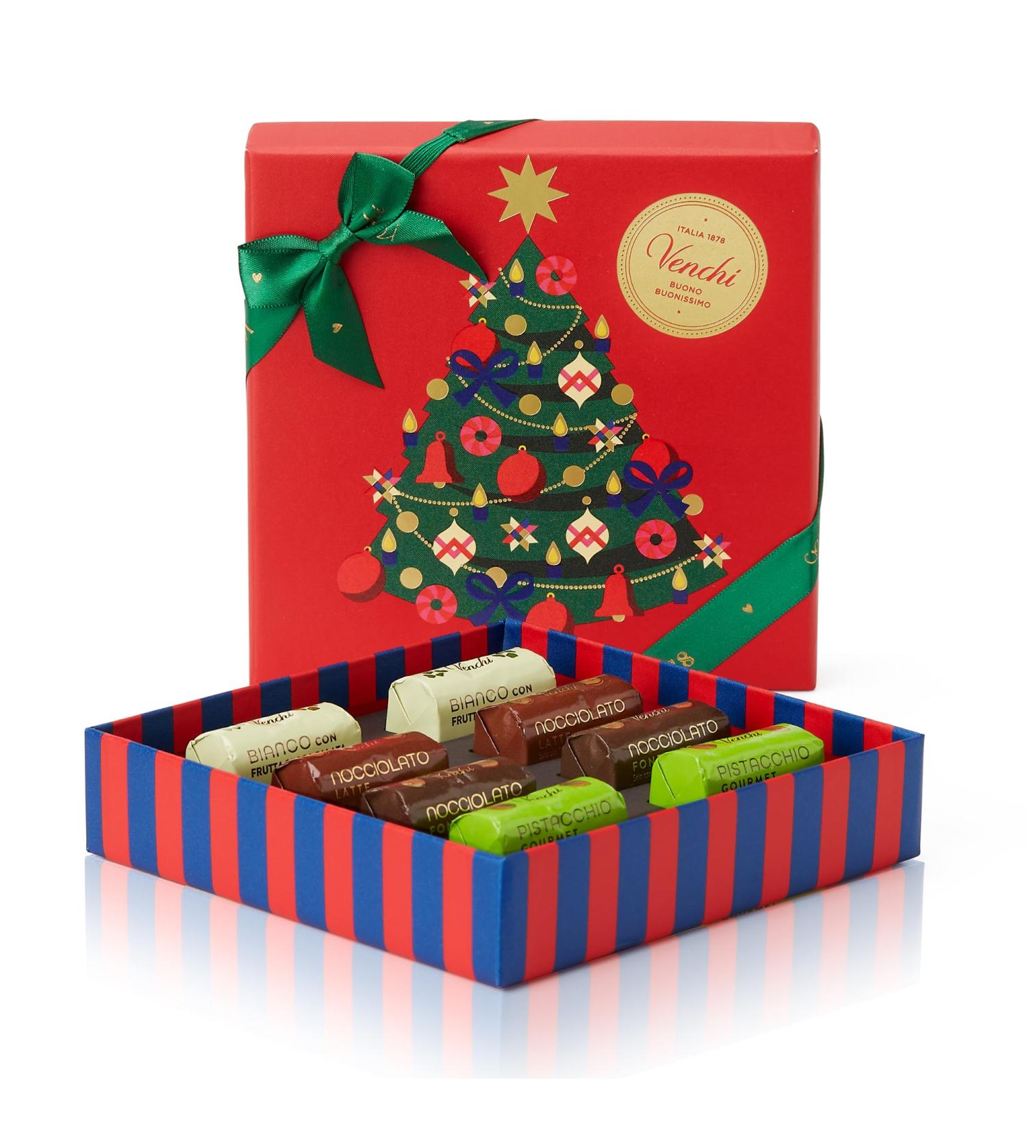 Venchi Coffret Cadeau de No l Rouge avec Mini Lingot Assortis avec Fruits Secs Croquants dition Limit e Alice Bureau 117 g Sans Gluten Id e Cadeau - Buy Online on GoSupps.com