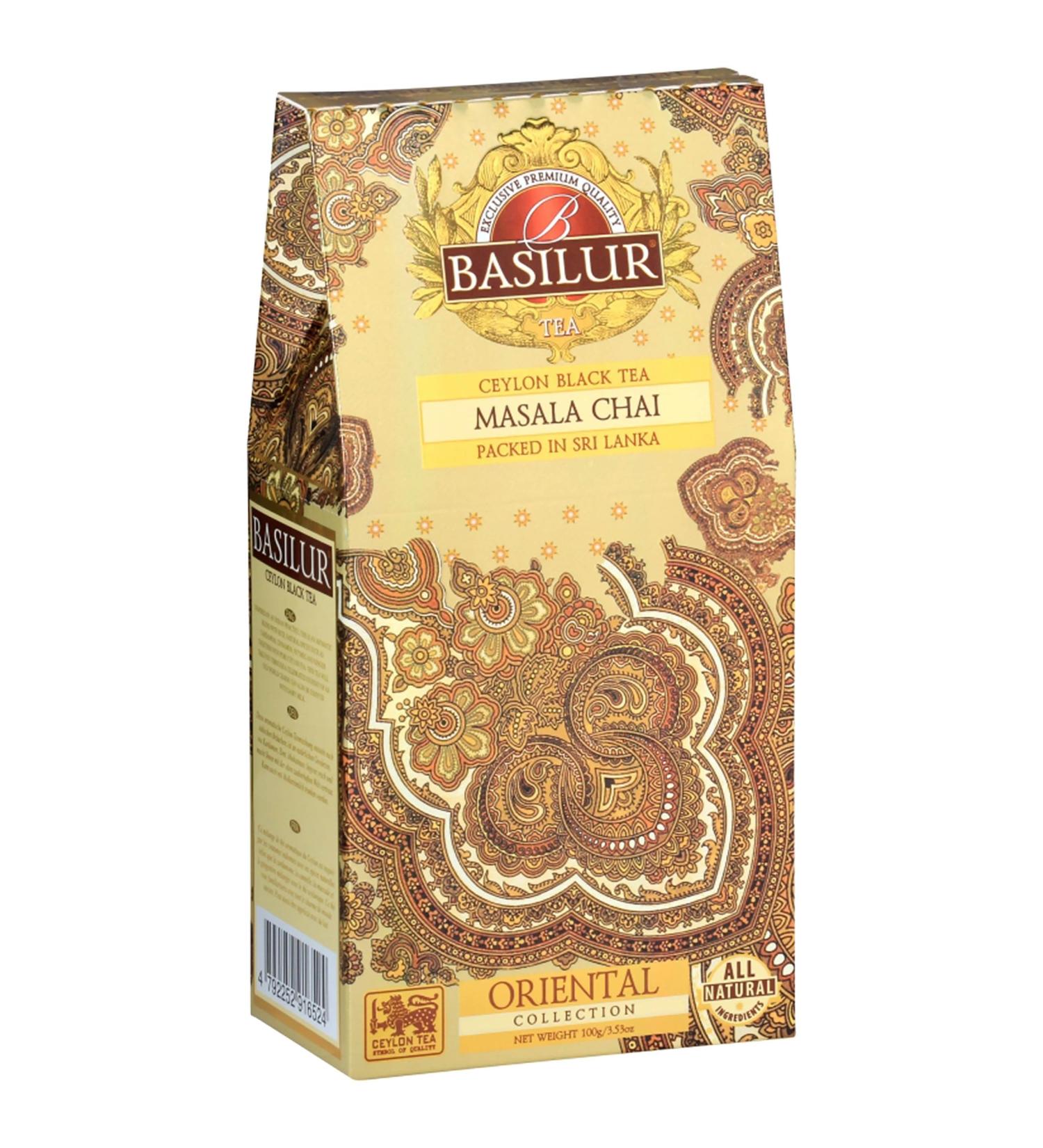 sarciaeu BASILUR Masala Chai Ceylon Black Leaf Tea with Natural Herbal Flavor 100 g x1 - Buy Online on GoSupps.com
