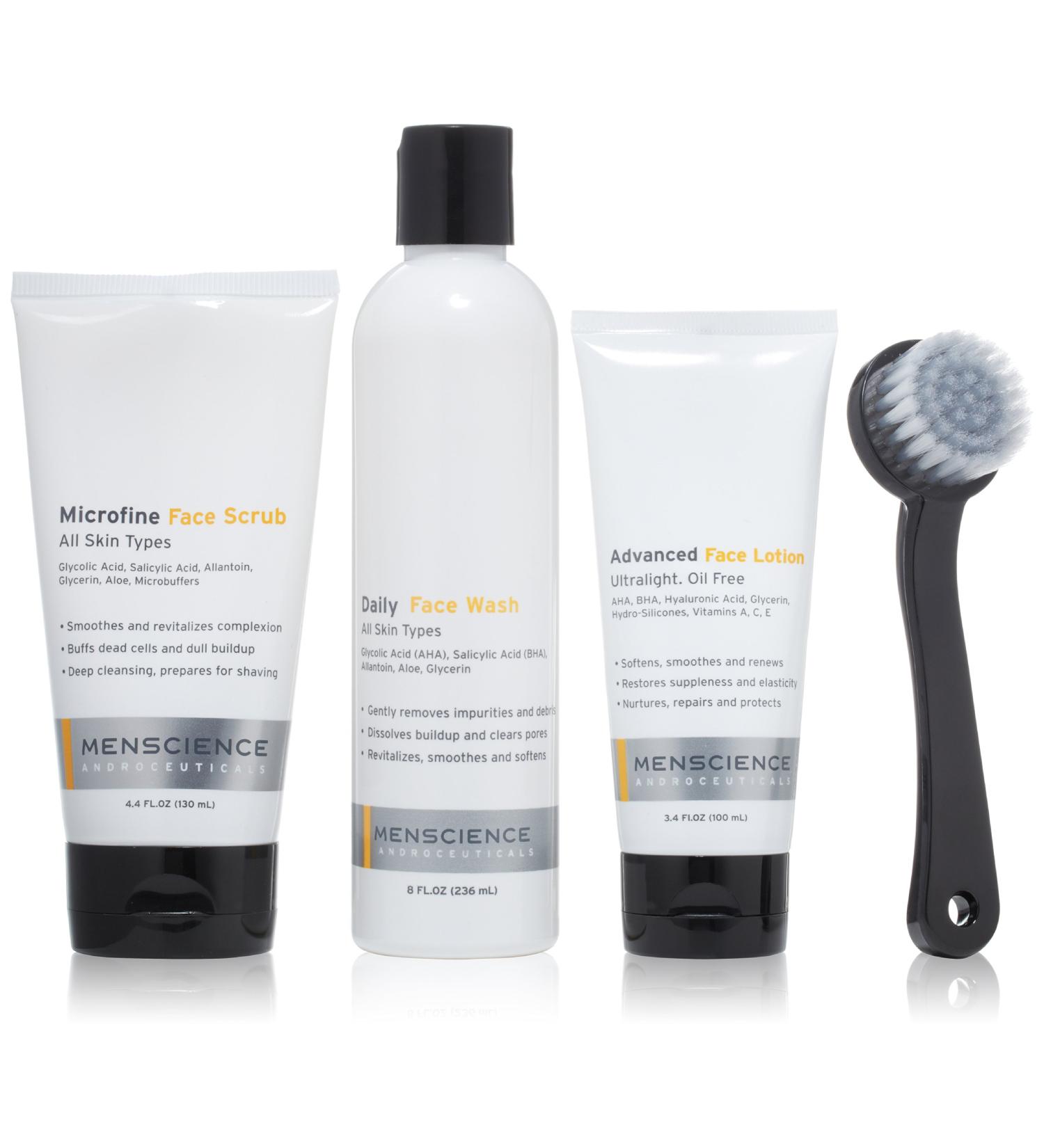 MenScience Androceuticals Daily Face Kit - Men's Skincare Essentials for All Skin Types | International Shipping Available - Buy Online on GoSupps.com