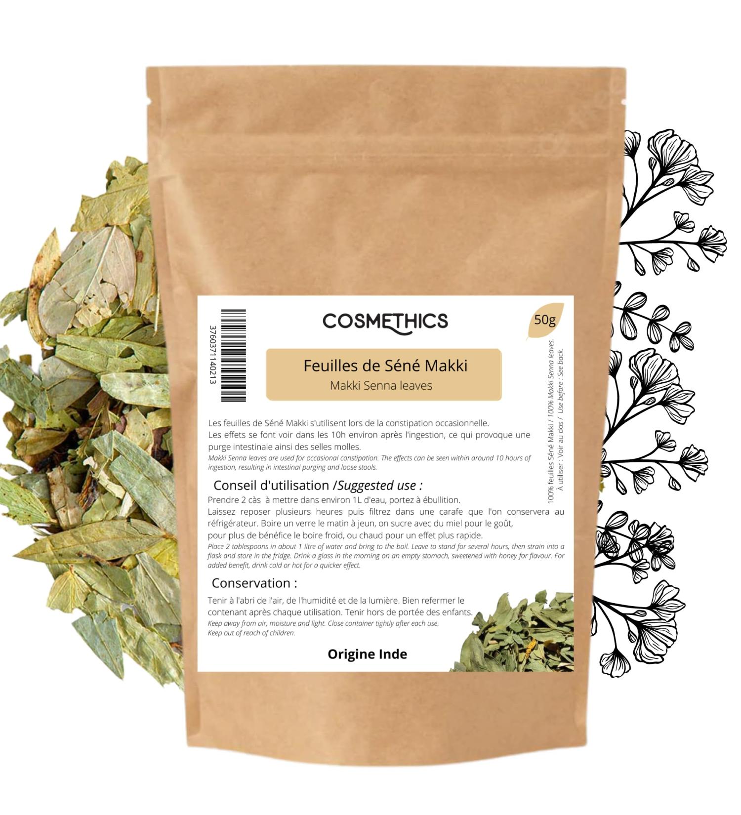 Cosm'Ethics Cosm'Ethics | Powerful Natural Detox Senna Leaf Herbal Tea 50g | 100% Natural for Healthy Intestinal Transit | Weight Loss | Preservative-Free Colorant-Free