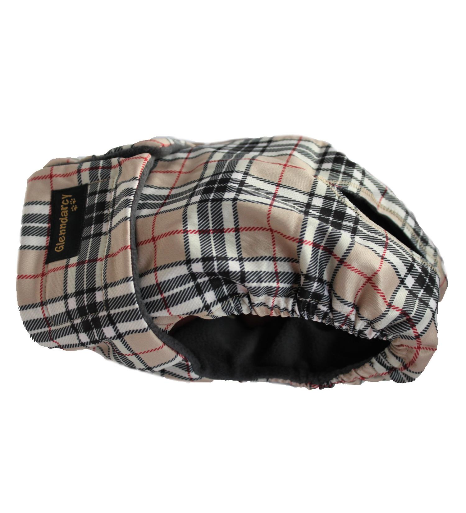 Glenndarcy Female Dog Diapers - Waterproof Medium Pants in Camel Stewart | Shop Now for Best Dog Care Solutions - Buy Online on GoSupps.com