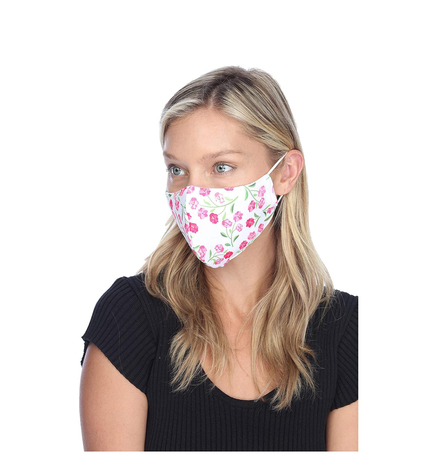 PJ Harlow Unisex-Adult Face Mask Pink Large