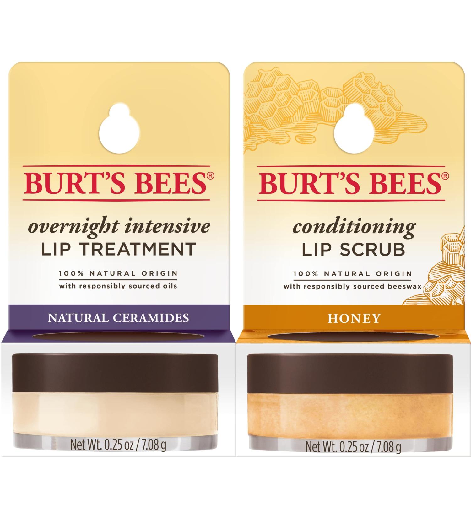 Burt's Bees Lip Balm & Lip Treatment Set - Overnight Intensive Care & Conditioning Scrub - 0.50 oz (Pack of 1) - Buy Online on GoSupps.com