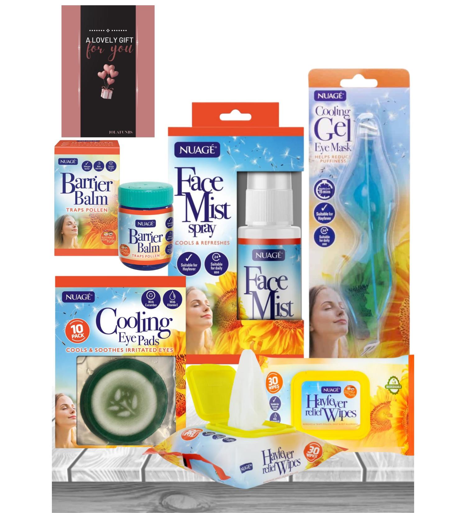 Nuage Allergy Relief Set: Hayfever Wipes, Face Mist, Barrier Balm, Eye Masks & Gel - for Kids & Adults - Buy Online on GoSupps.com