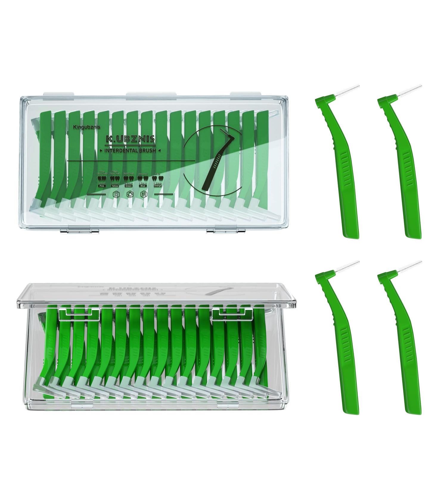 OUMJCING Interdental Brush - Angle Dental Brush Cleaner for Tight Teeth | Tooth Cleaning Tool with Portable Case - Buy Online on GoSupps.com