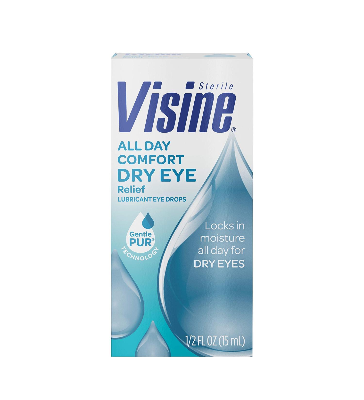 Visine All Day Comfort Dry Eye Relief Eye Drops - 0.5 fl. oz - Up to 10 Hrs of Comfort - Buy Online on GoSupps.com