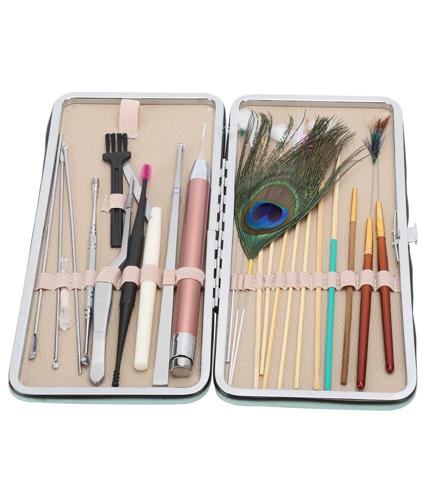 23pc Mint Green Ear Wax Removal Tool Set - Double Ended Spiral Ear Pick and Spoon for Gentle Ear Cleaning - Ear Care Supplies for Men and Women - Buy Online on GoSupps.com