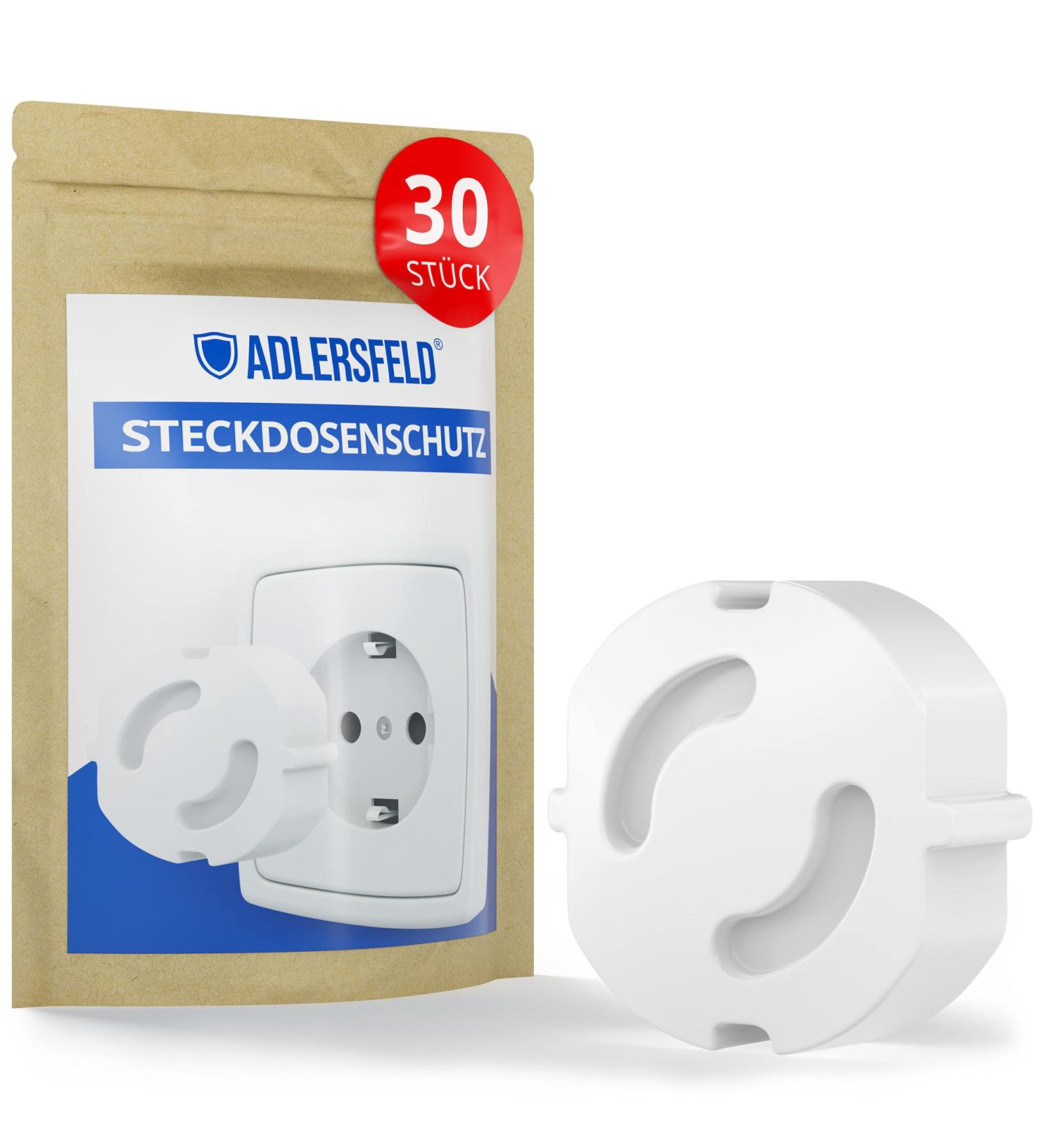 Adlersfeld 16113 Child Lock Sockets - 30 Pack White | Baby Socket Protection & Fuse Safety Solutions - Buy Online on GoSupps.com
