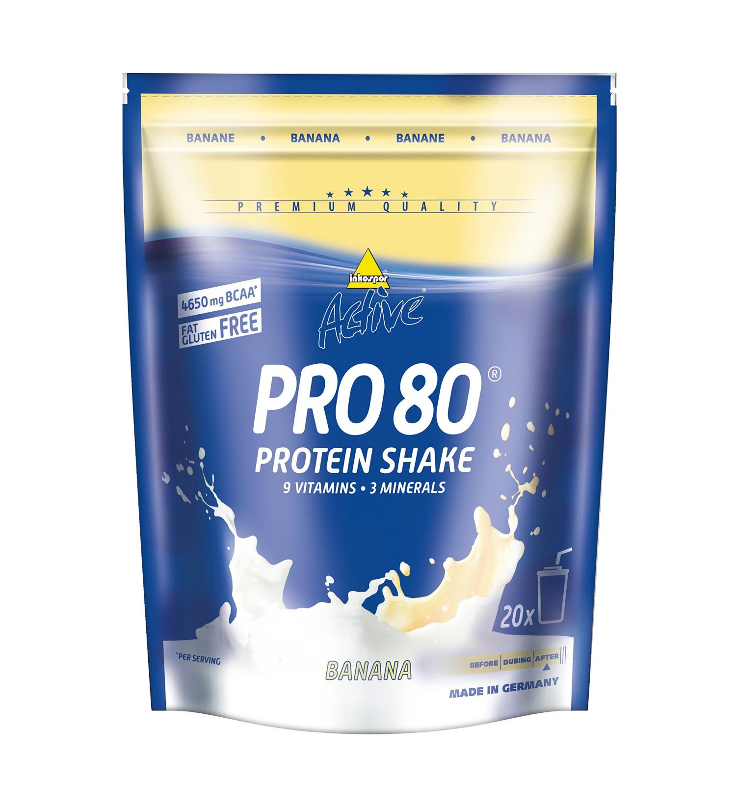 Inkospor Active Pro 80 Protein Shake - Banana Flavored 500g | Premium International Shipping Available - Buy Online on GoSupps.com