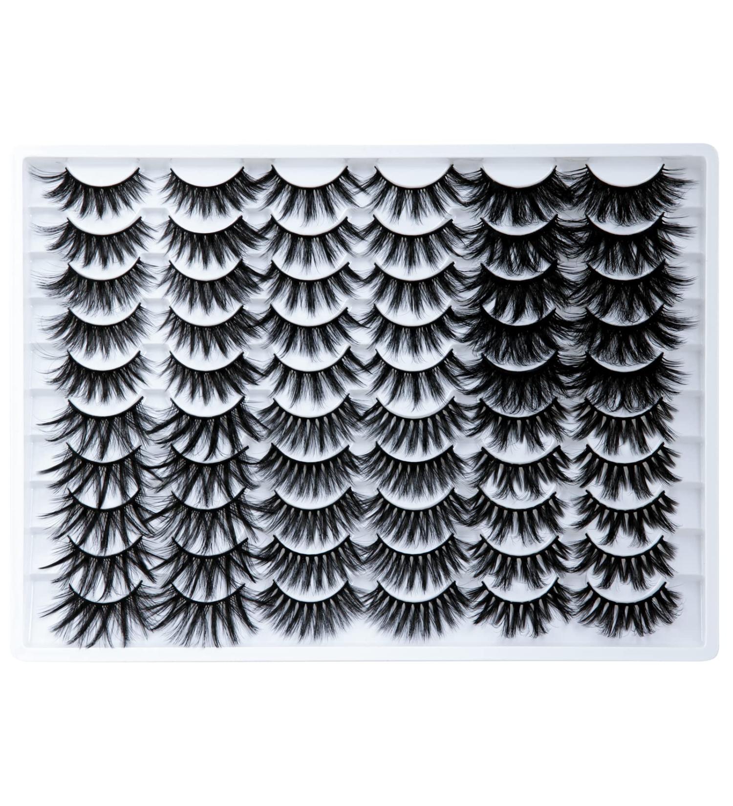 False Eyelashes Reusable 3D Faux Mink Lashes Fluffy Thick Natural Look Fake Eyelashes Handmade Wispy Soft Long Dramatic Eyelashes for Eye Makeup Eyelashes Extension (6 Styles 30 Pairs) - Buy Online on GoSupps.com
