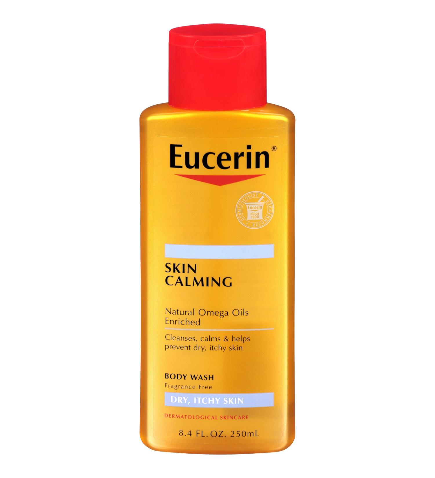 Eucerin Skin Calming Body Wash with Omega Oils - Fragrance Free | 8.4 oz - Buy Online on GoSupps.com