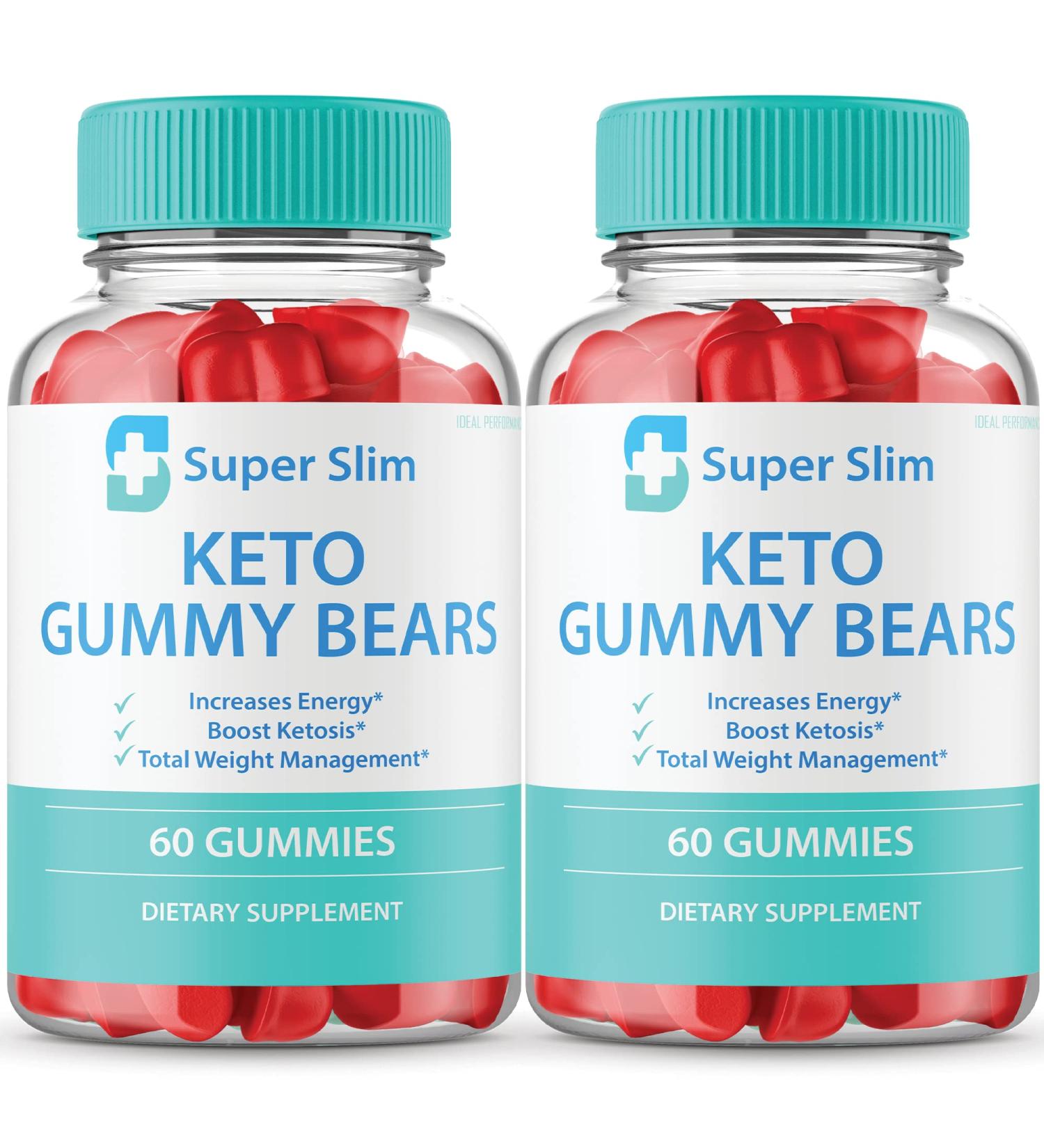 Super Slim Keto Gummies - 2 Pack, 120 Keto Formula Gummy Bears - Buy Online on GoSupps.com
