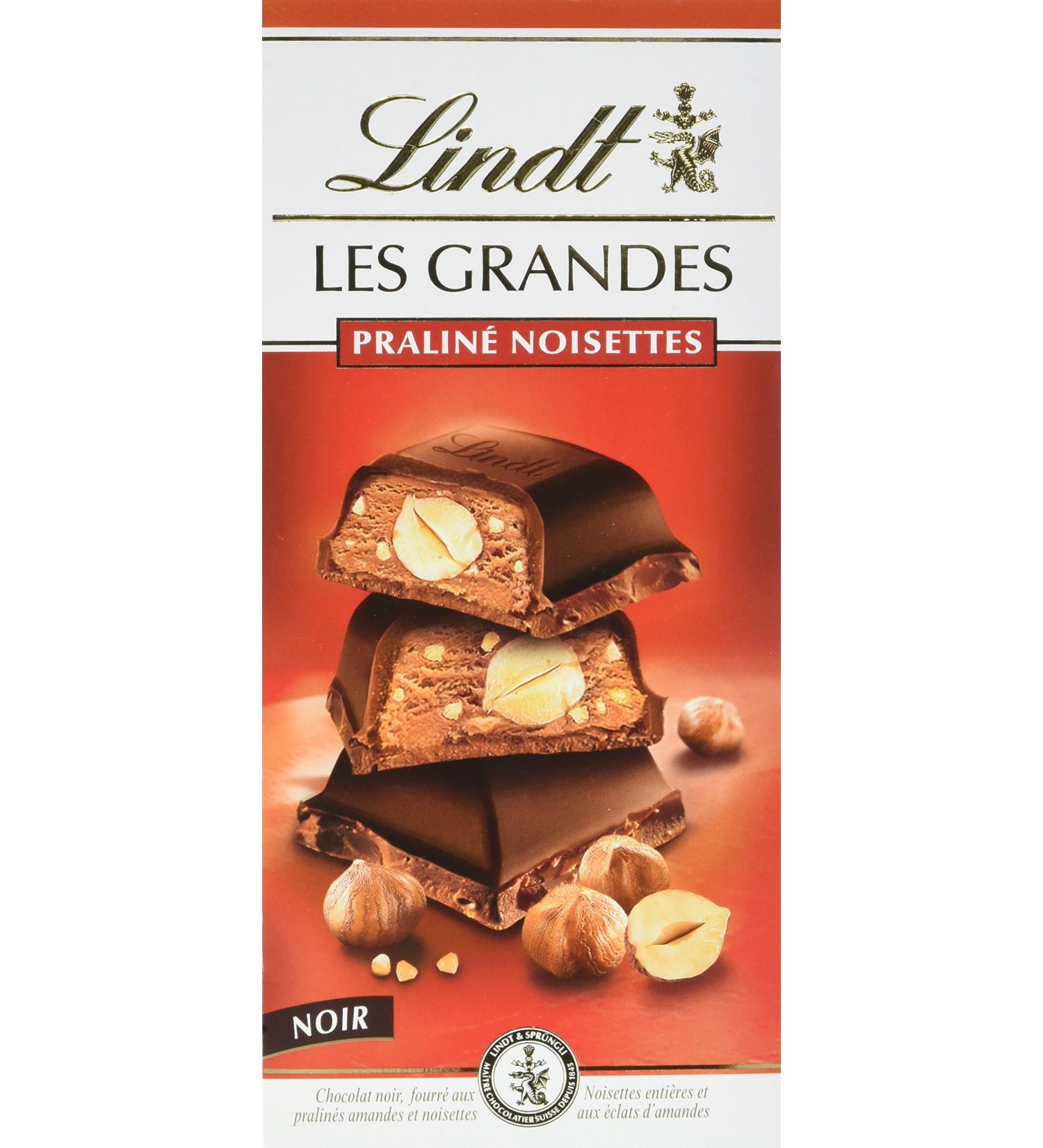 Lindt Les Grandes Pralin Noir Noisettes 225 g - Lot de 3 - Buy Online on GoSupps.com