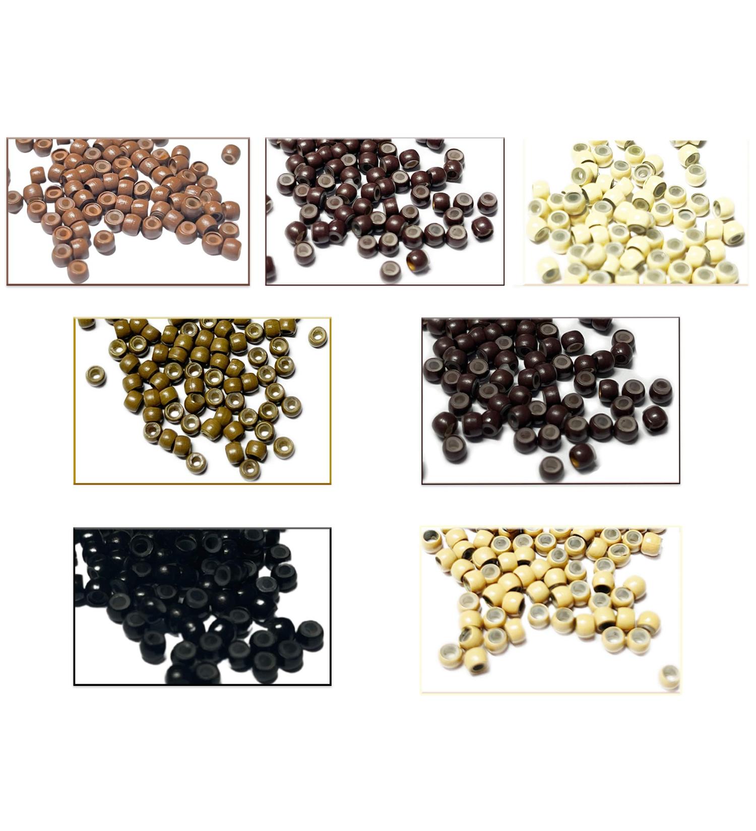 Kiara World 100 Silicone Lined Nano Rings Micro Links Beads for Hair Extensions 3mm (Blonde) - Buy Online on GoSupps.com