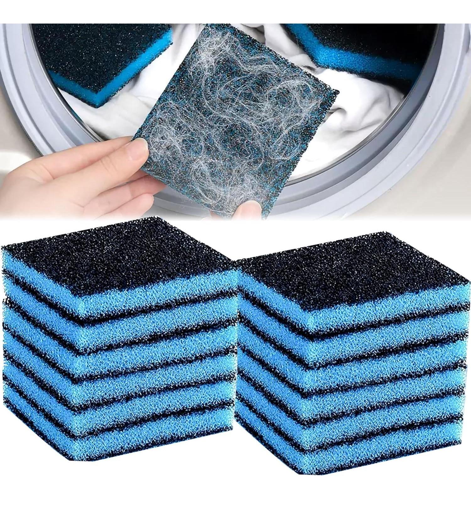 Washing Machine Clothing Hair Removal Reusable Collector Cleaning Tools Pet Remover For Laundry Suitable Sponge Hair Cleaning filter fluff tub washing and catch Machine clothes reusable Net Fo Blue 12PCS - Buy Online on GoSupps.com