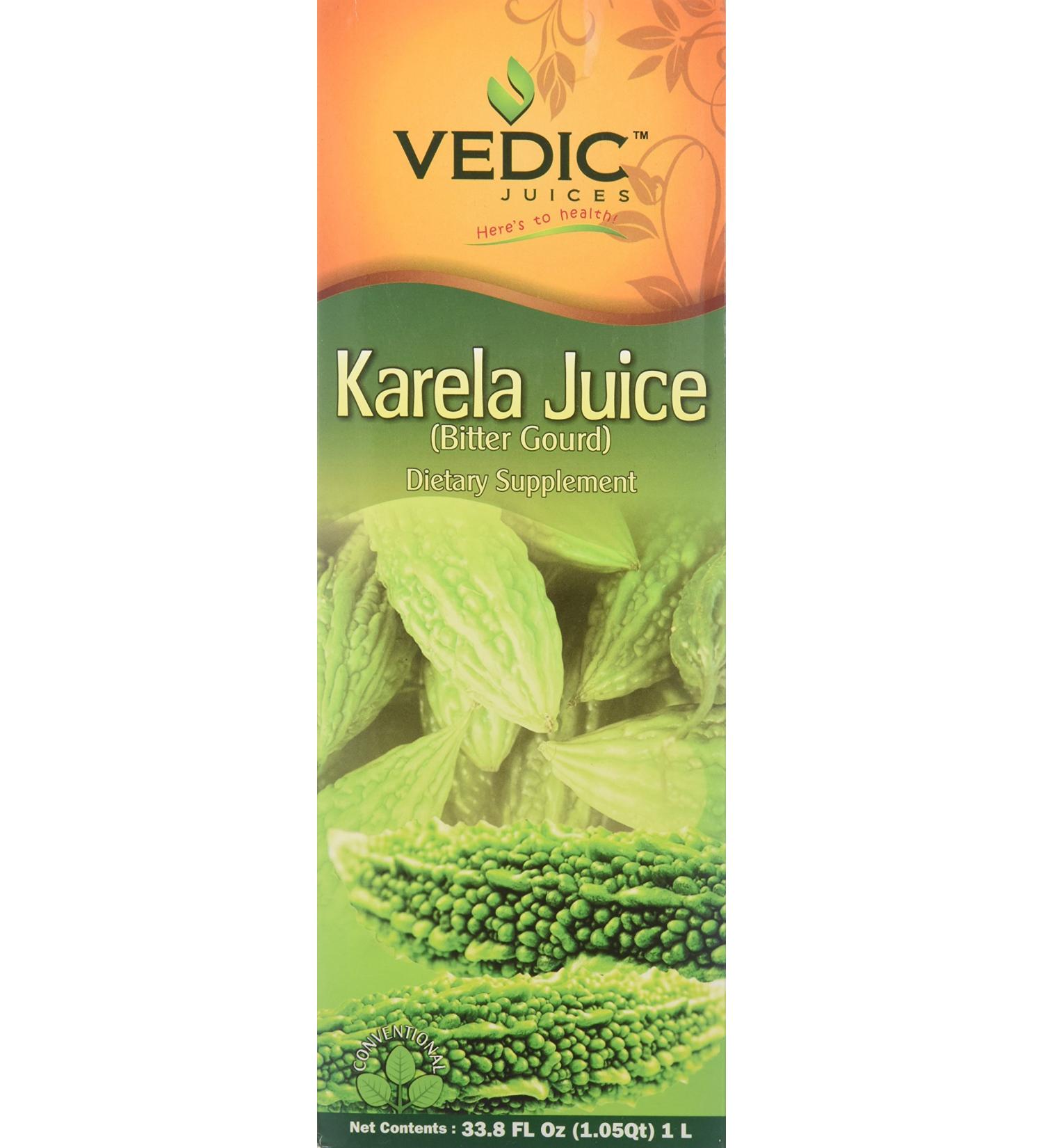 Organic Karela Juice 1000ml - Pure Bitter Gourd Extract for Health Benefits - Buy Online on GoSupps.com