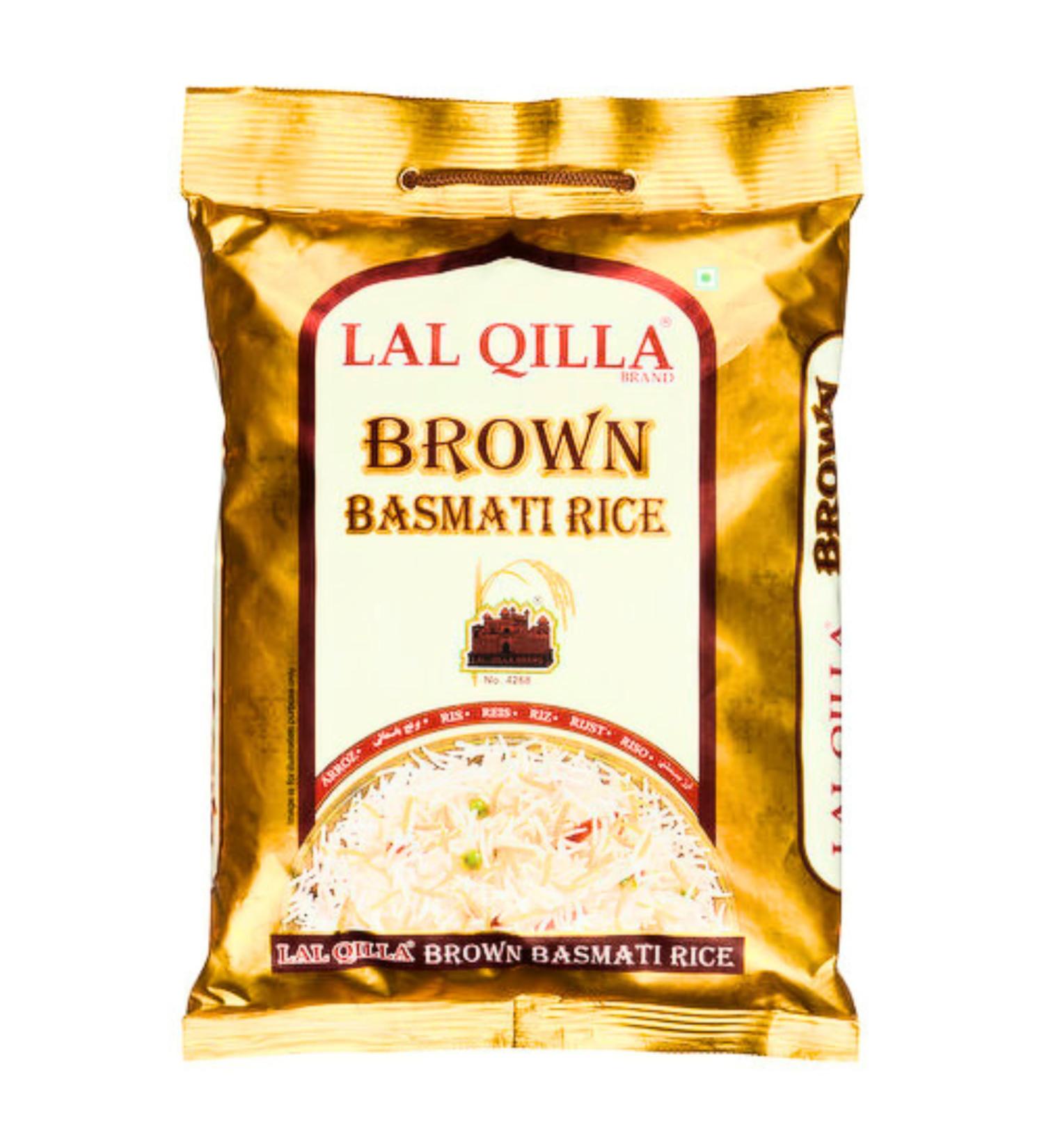 Premium Basmati Rice | Brown Basmati | Lal Qilla Brown Basmati Rice | 4.54 KG - Buy Online on GoSupps.com