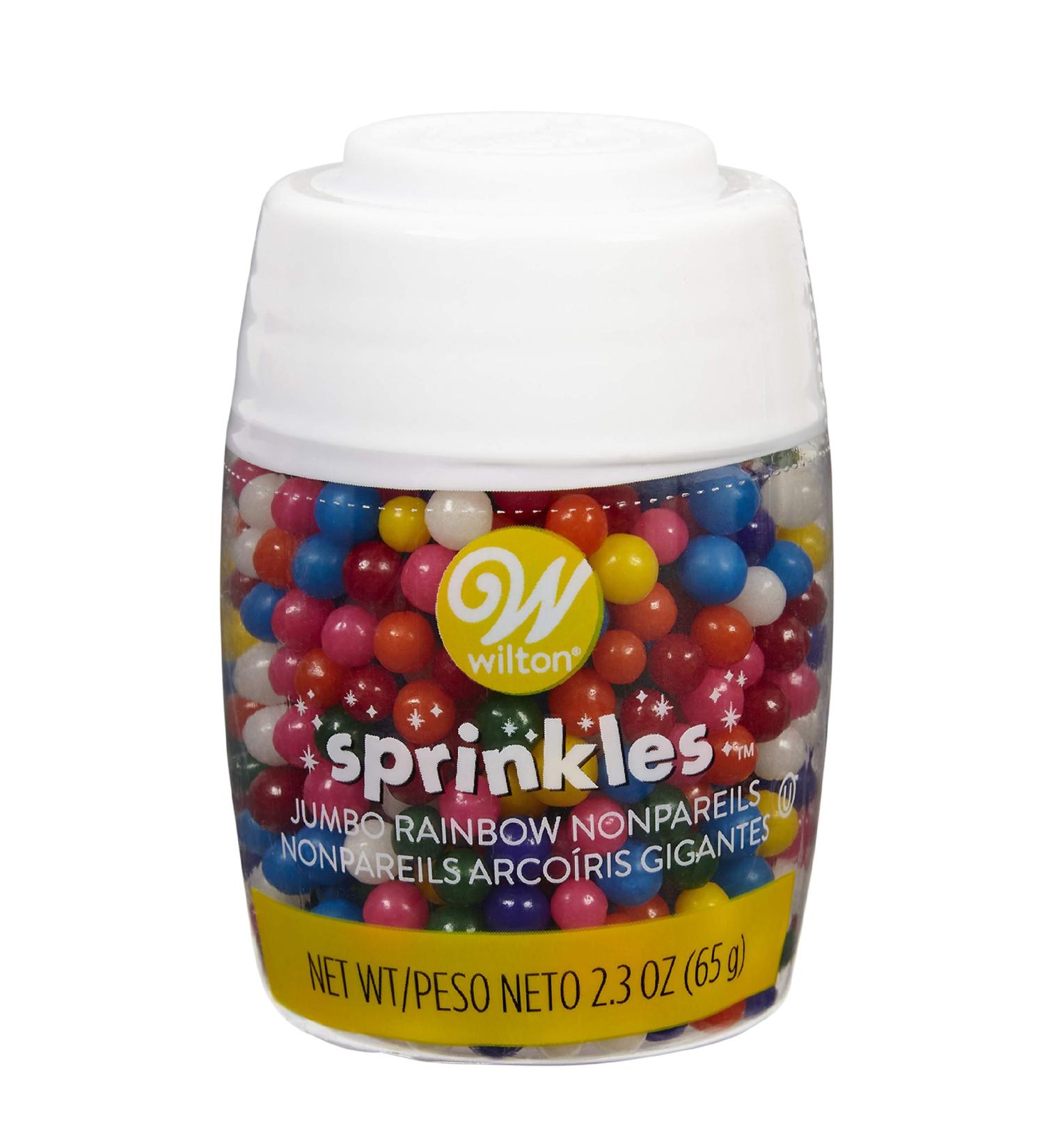 Wilton Rainbow Jumbo Nonpareil Sprinkles 2.3 oz.