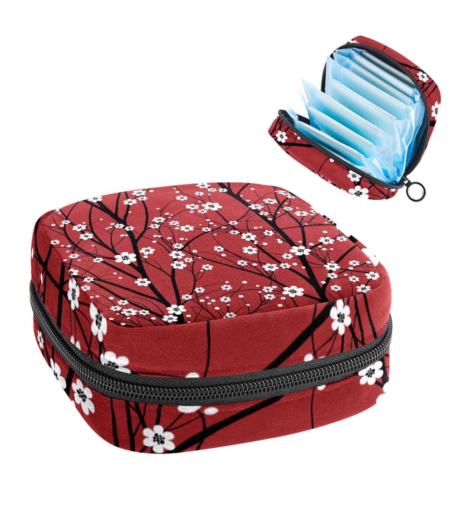 Anna Cowper Wintersweet Red Sanitary Napkin Storage Bag | Menstrual Cup Pouch | Nursing Pad Holder | Portable Period Bag 1Pcs Multi-colored - Buy Online on GoSupps.com
