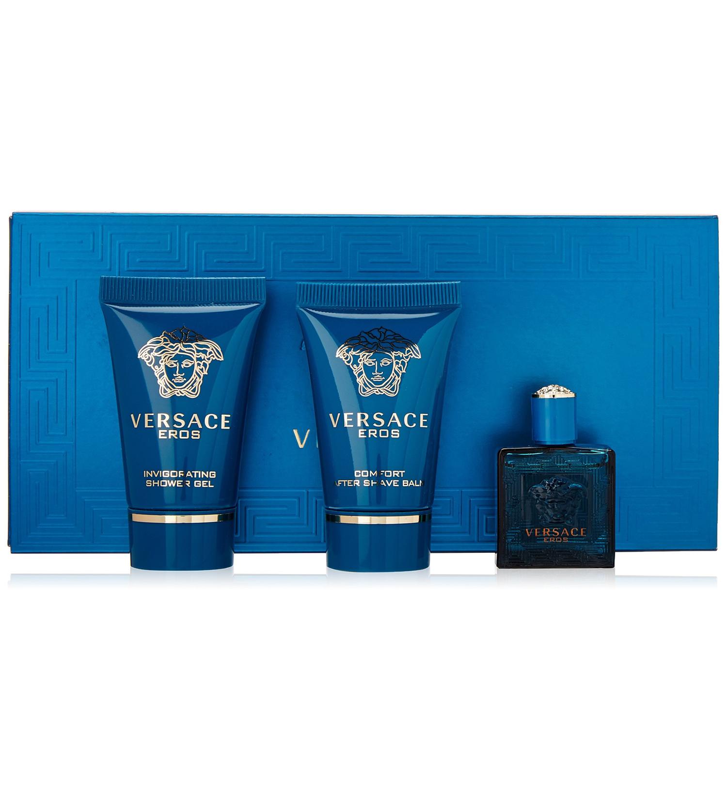 Versace Eros 3 Piece Mini Gift Set - Luxury Fragrance Collection - Buy Online on GoSupps.com