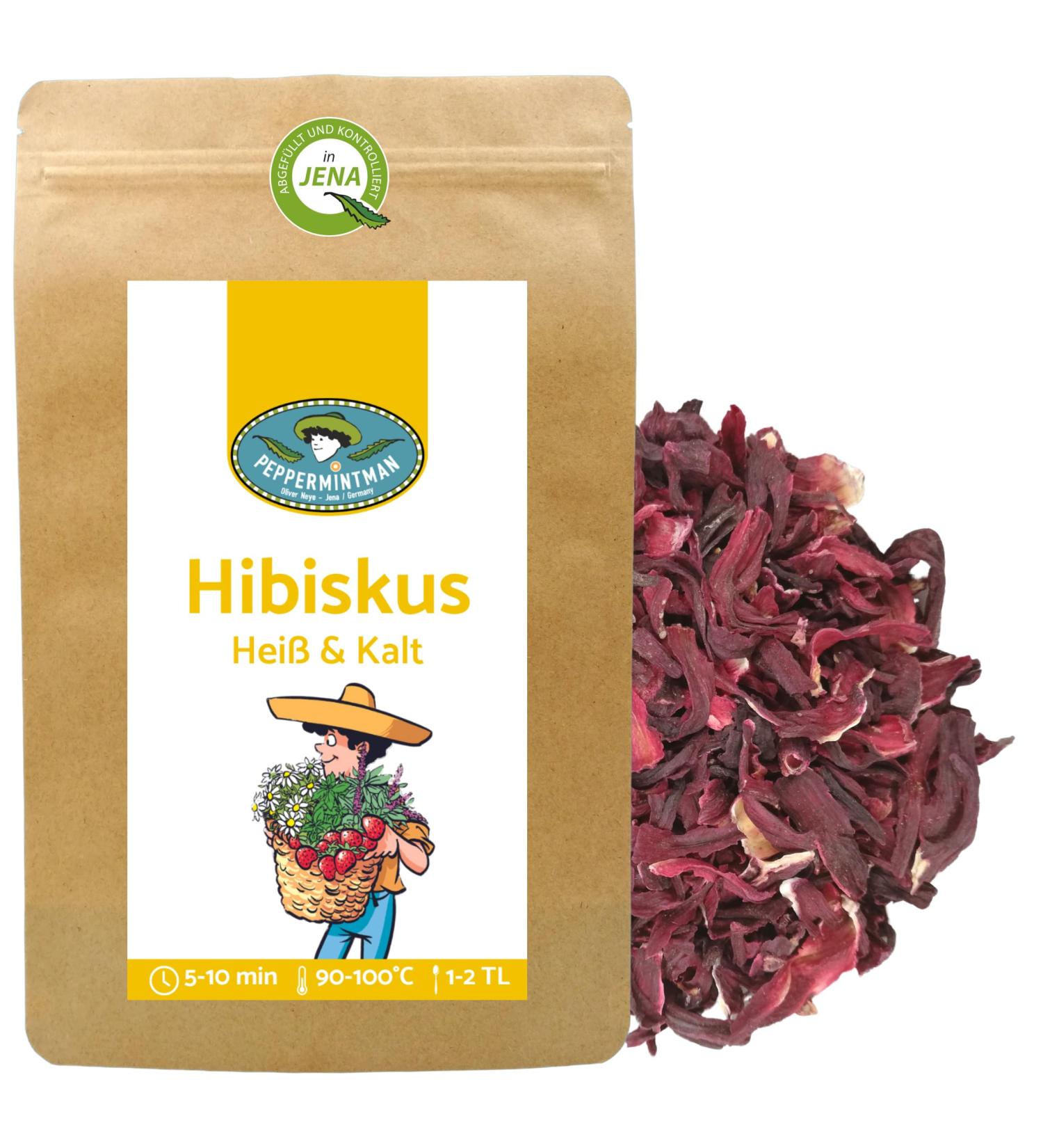  PEPPERMINTMAN Peppermintman Red Hibiscus Flowers for Hibiscus Tea No Artificial Colors 250g - Buy Online on GoSupps.com