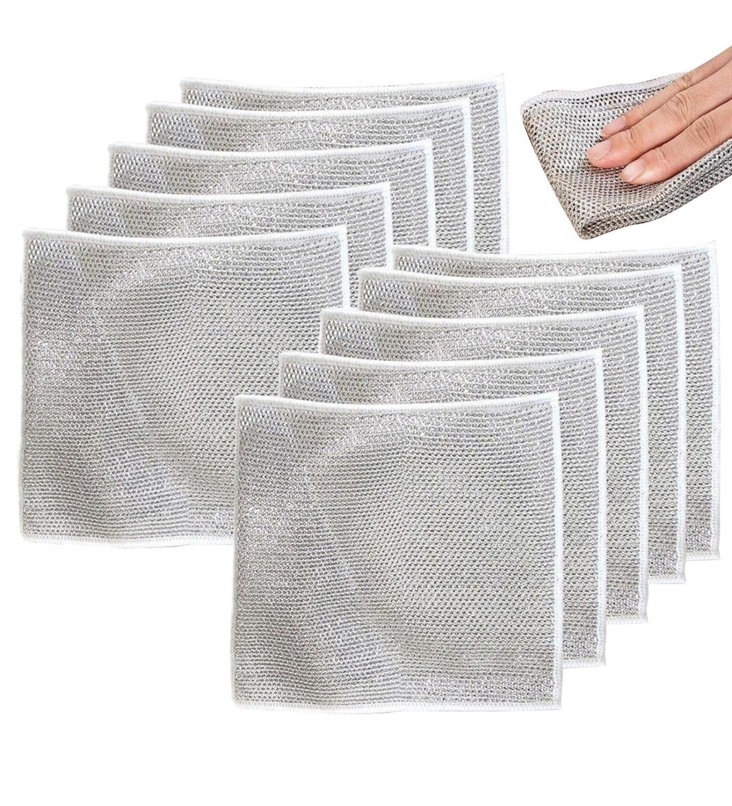 Shakven Wire Dishwashing - Double Layer Cleaning s - Non-Scratch Wipes Dish Cloths for Wet and Dry Use Dishwashing Towel for Stove Tops Counters Dishes - Buy Online on GoSupps.com