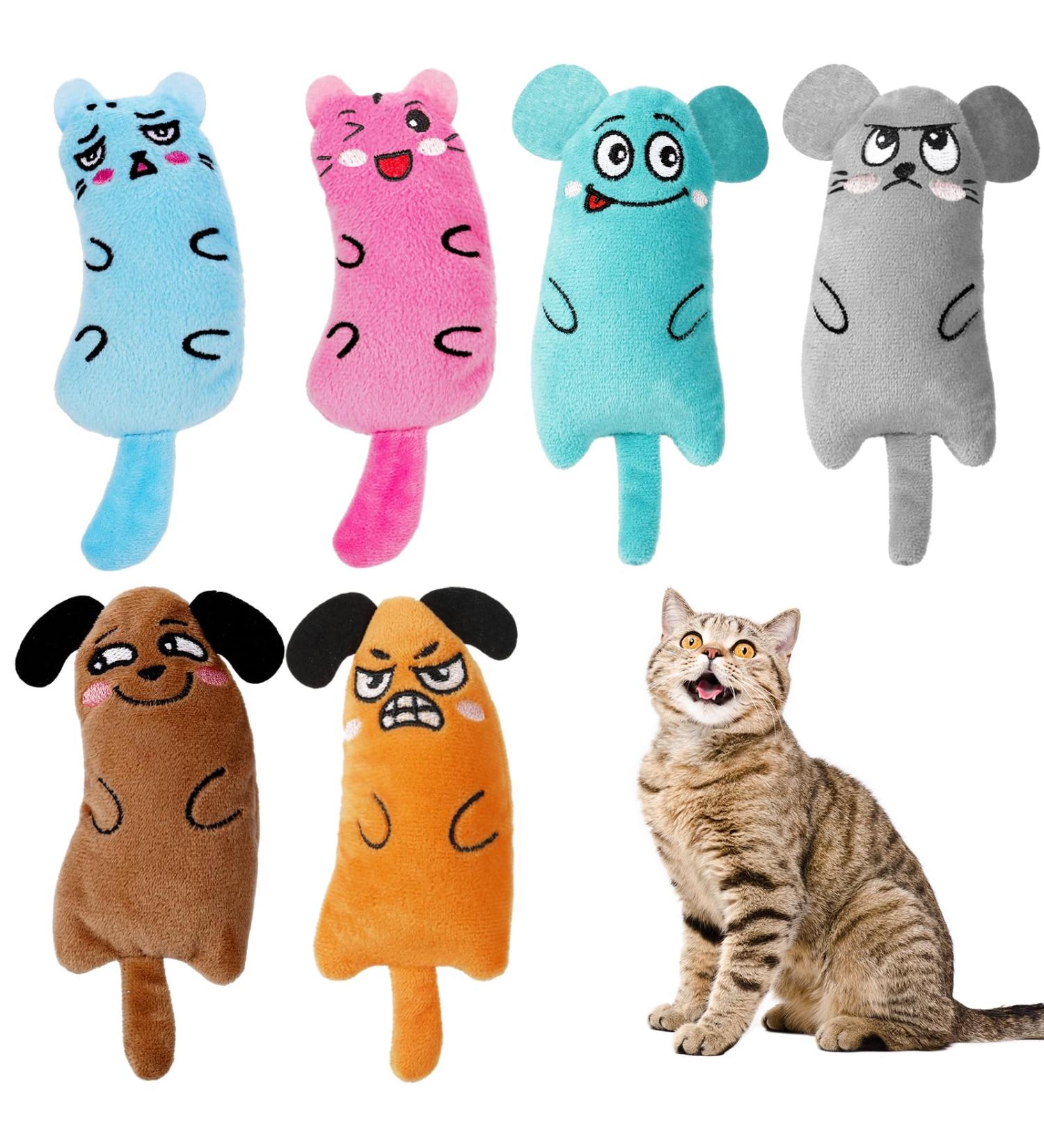 Apricitie 6-Pack Catnip Plush Toys for Cats | Soft Kitten Catnip Toys | Best Cat Toys for Playtime - Buy Online on GoSupps.com