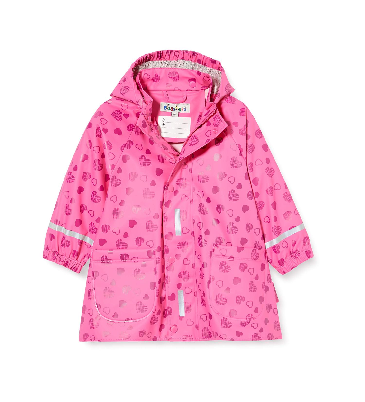 Playshoes Unisex Kid's Raincoat - Windproof and Waterproof Rainwear 98 - Little Heart Design - Buy Online on GoSupps.com
