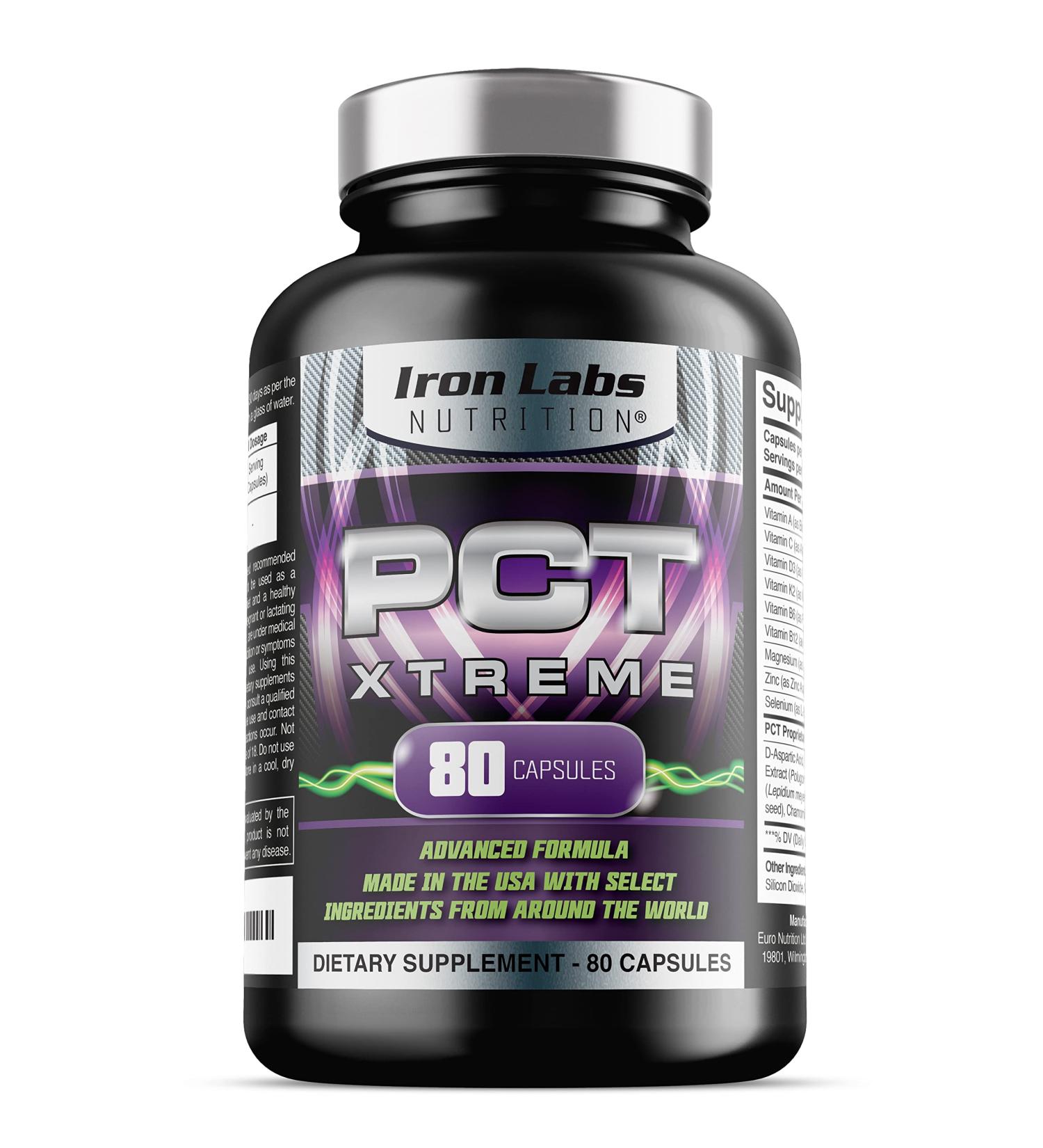Iron Labs Nutrition PCT Xtreme - Best PCT Supplement for Men - 4 Week Cycle Support - 80 Capsules International Shipping - Buy Online on GoSupps.com