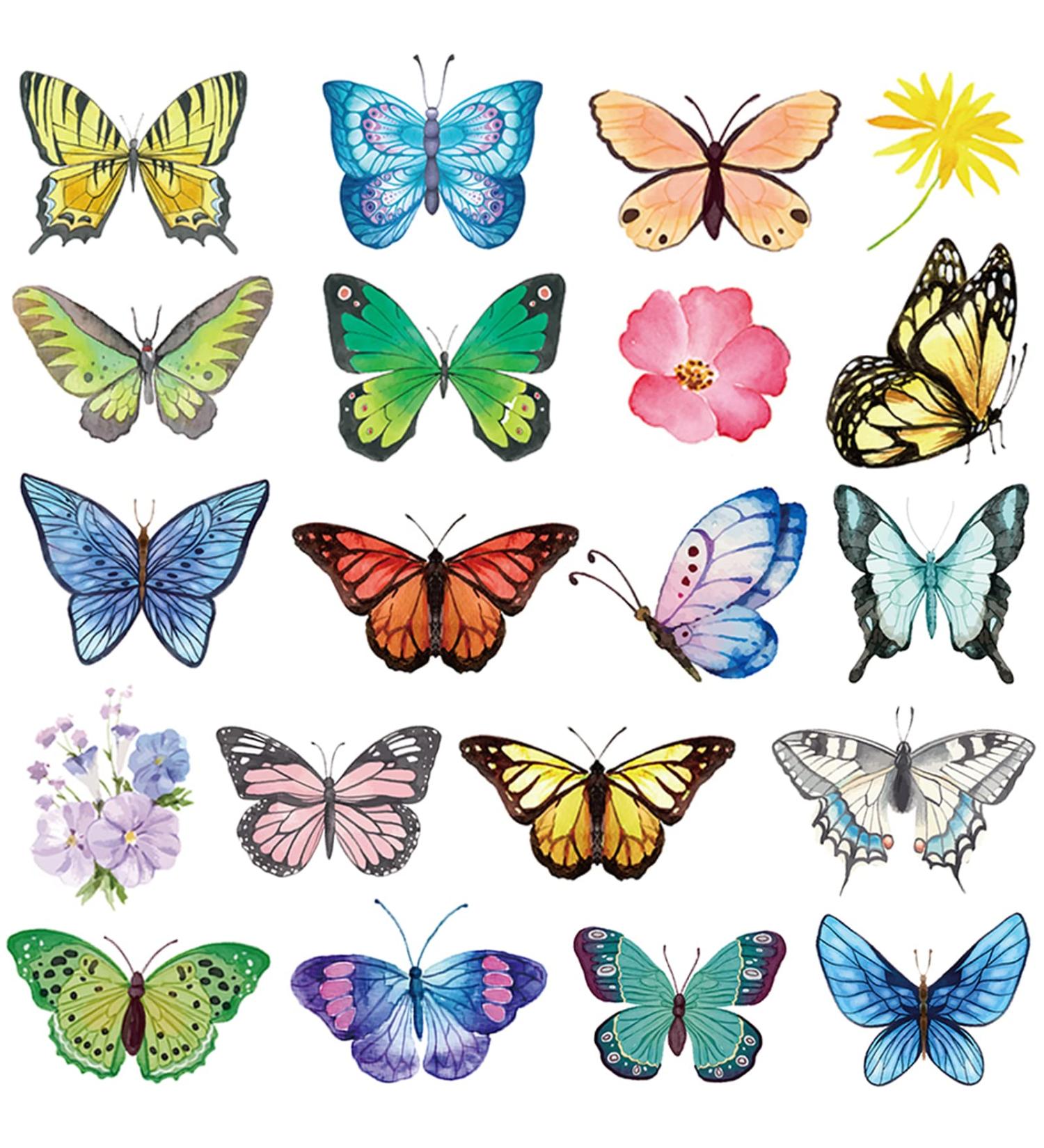 Tazimi 110 Styles Glitter Butterfly Temporary Tattoos for Kids & Women - Perfect for Party Favors, Gifts & Decoration - Buy Online on GoSupps.com