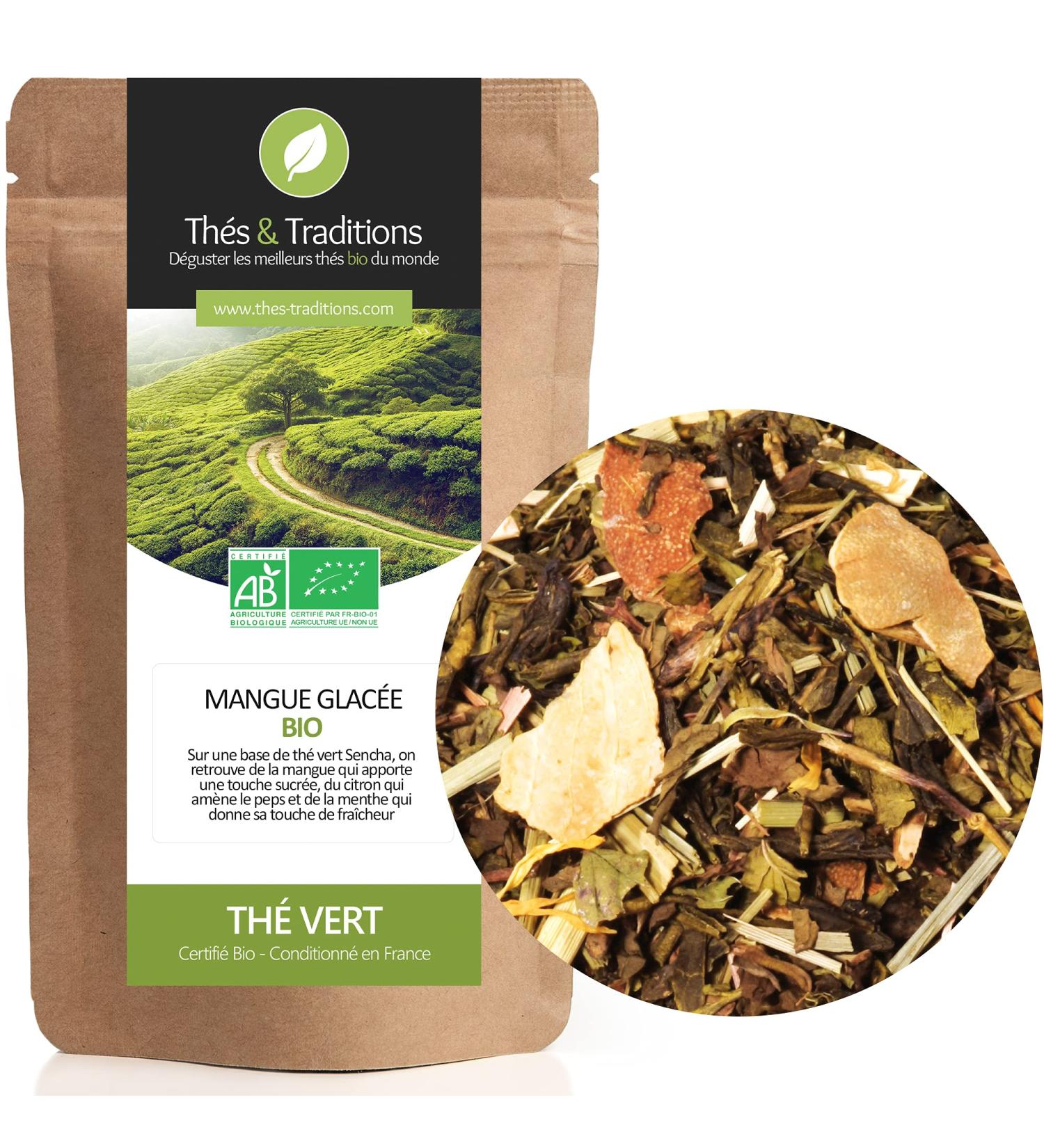  Th s & Traditions Th s & Traditions - Organic Green Tea - Iced Mango - 100g - Buy Online on GoSupps.com