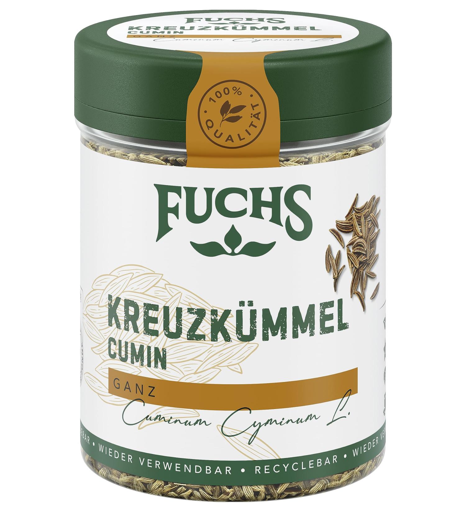 Fuchs pices Croix-cumin entier Note de noix orientale pour plats de falafel et lentilles Ingr dients naturels 60 g dans une bo te r utilisable et recyclable - Buy Online on GoSupps.com