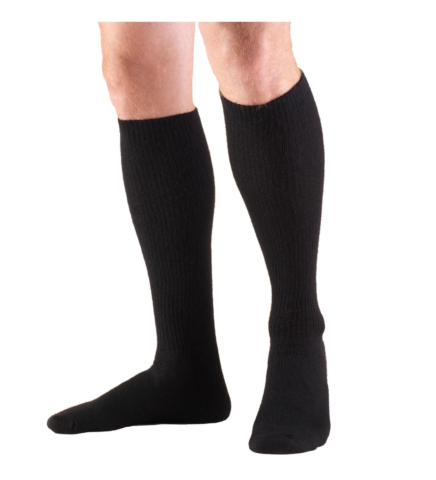 Truform Compression Socks 20-30 mmHg for Men | Knee High Over Calf Length Black - X-Large (1 Pair) | Best Gym Socks for Comfort & Support - Buy Online on GoSupps.com
