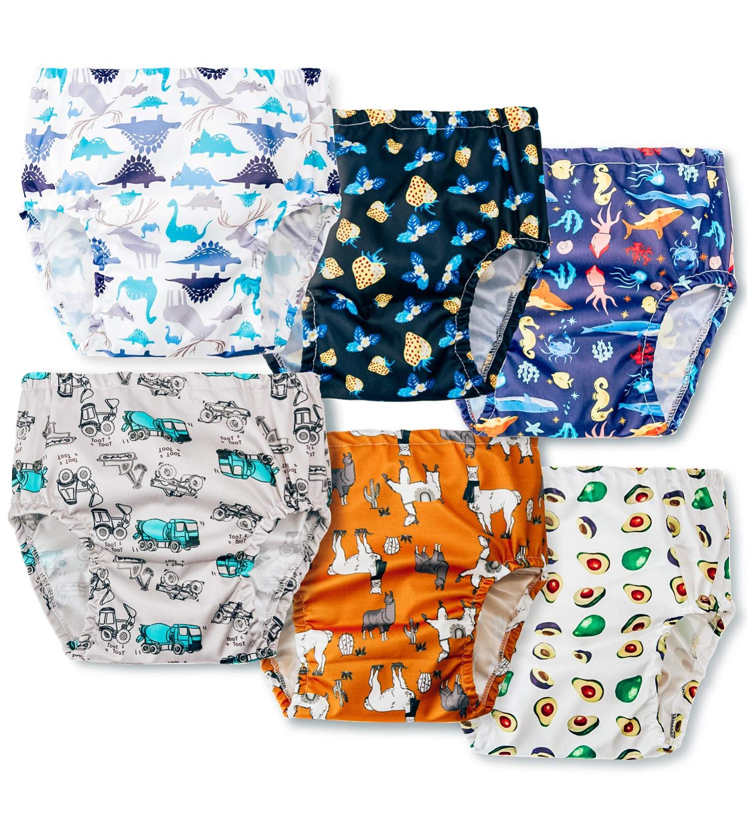 Pack of 6 Toddler Plastic Training Pants for Boys 3T | Potty Training Rubber Pants for Toddlers | Plastic Diaper Covers - Buy Online on GoSupps.com