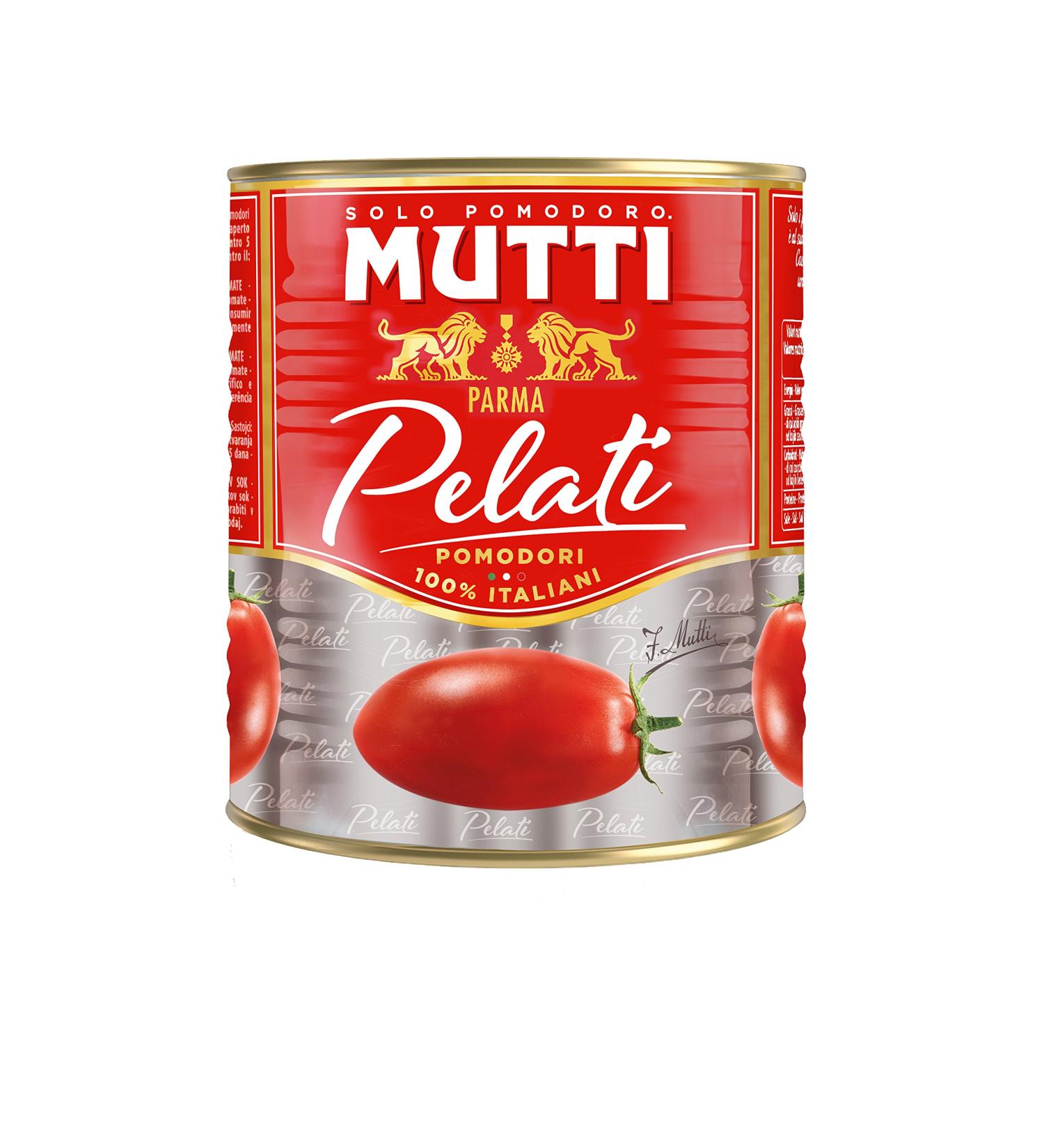Mutti Peeled Tomatoes - 12 Cans of 800 g