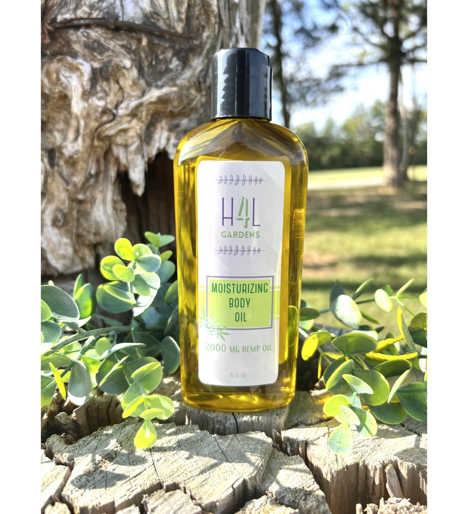 Buy H4L Gardens Moisturizing Body Oil - Premium Organic Hemp & Essential Oils for All Skin Types - Buy Online on GoSupps.com