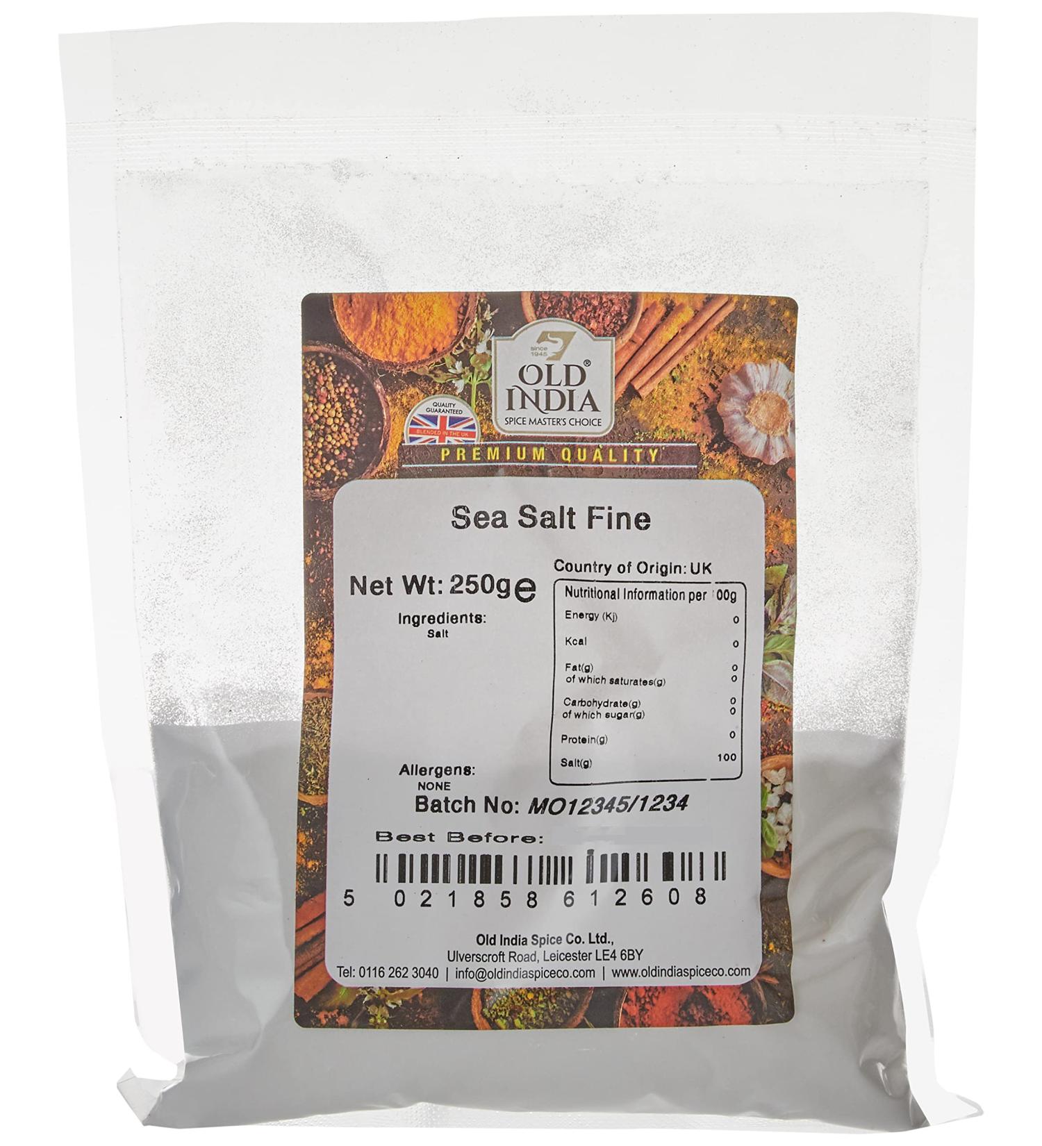 Old India Sea Salt Fine 250g - Premium Quality Natural Salt - Buy Online on GoSupps.com