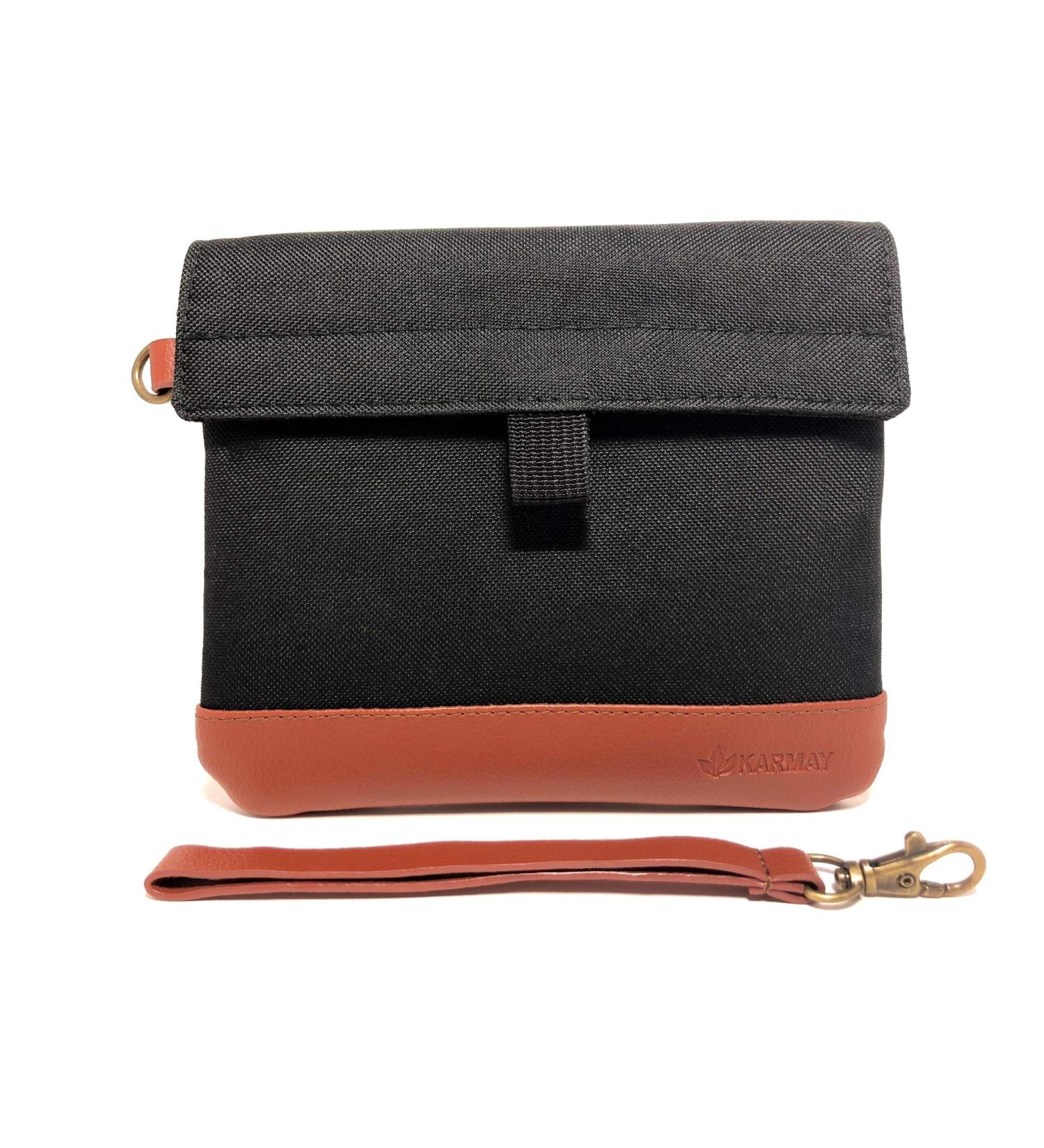 7x6 Inch Smell Proof Bag with Vegan Leather | Carbon Lined | Waterproof Zipper | Odor Elimination | Dog Tested - Buy Online on GoSupps.com