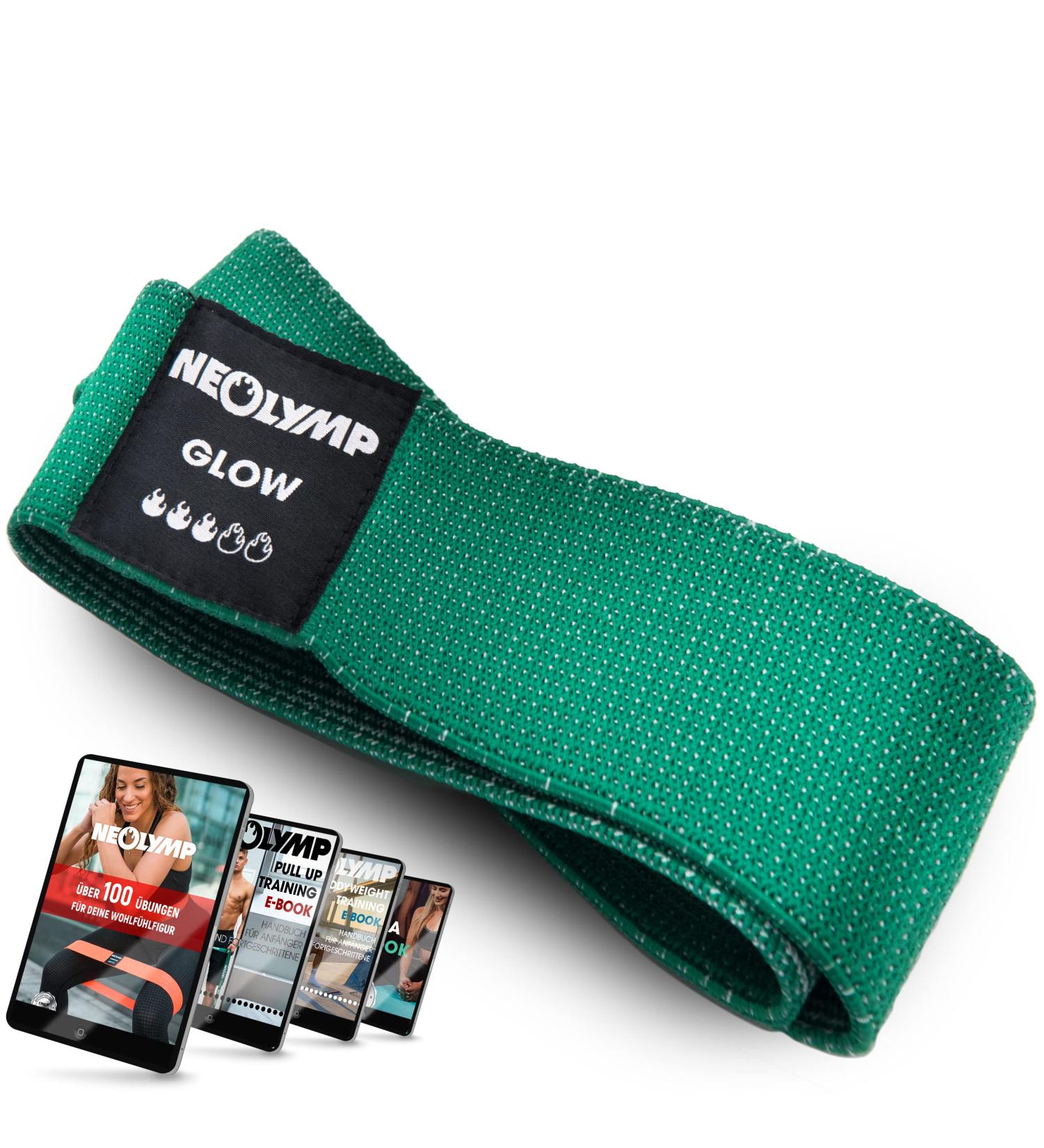 Neo-Olympe Short Fitness Bands with eBook - Washable Resistance Bands for Strength Training Booty Workouts & Gymnastics - Durable & Versatile Fitness Equipment - Buy Online on GoSupps.com