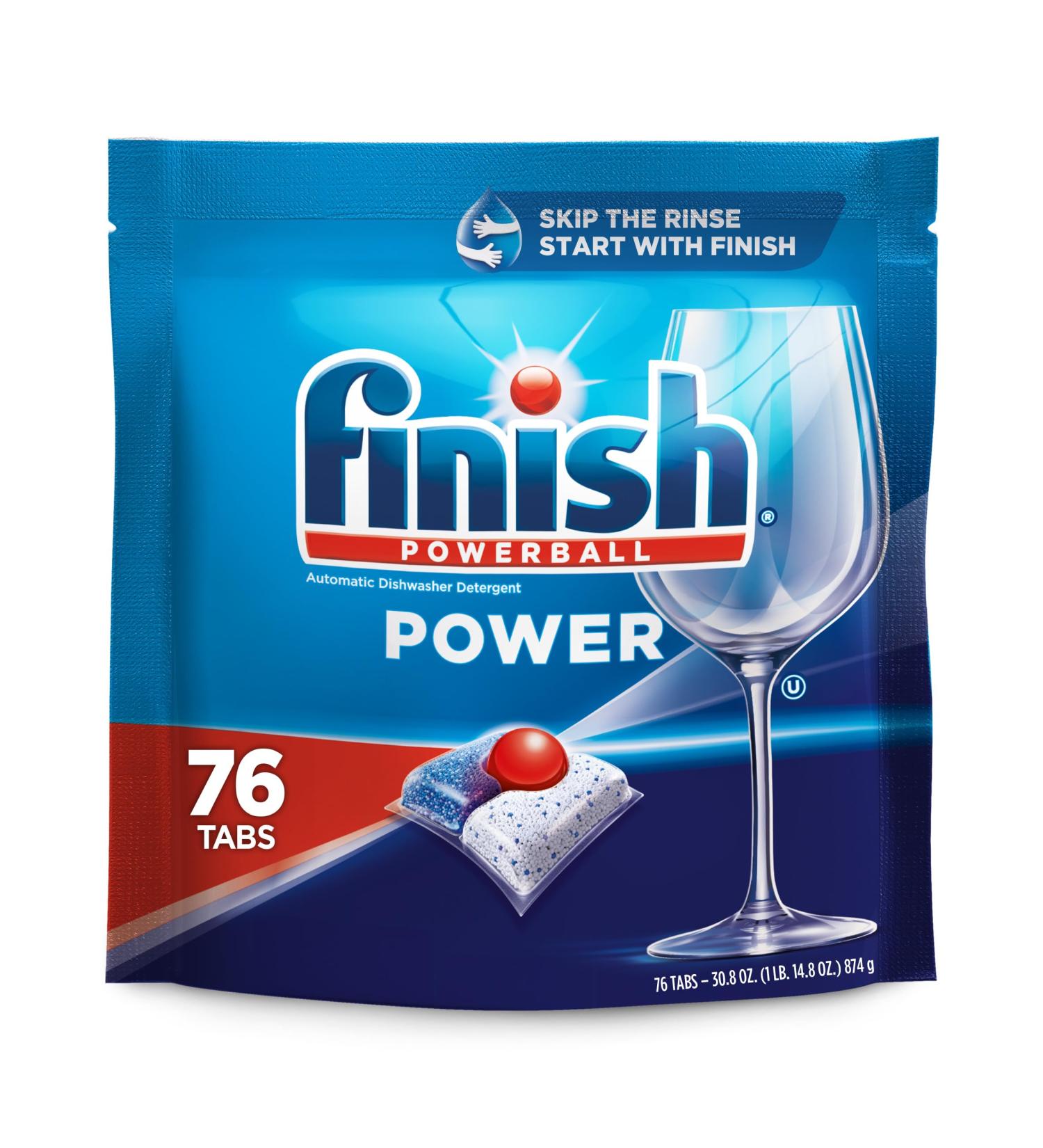 Buy Finish Power 76ct Dishwasher Detergent - Powerball Dishwashing Tablets for Spotless Shine | International Shipping Available - Buy Online on GoSupps.com