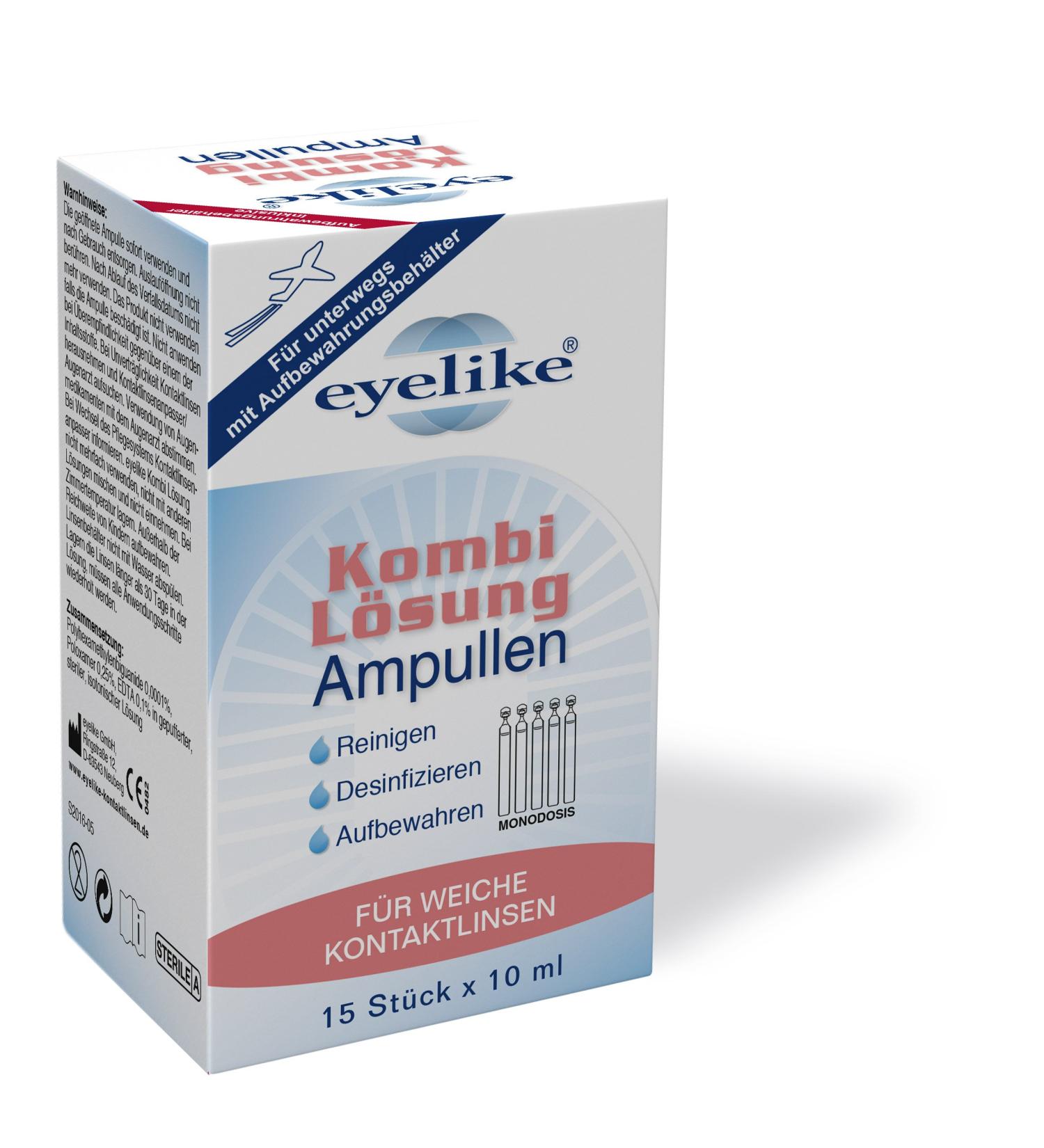 Eyelike Kombil sung Monodosis Ampullen 15 x 10 ml 150 ml
