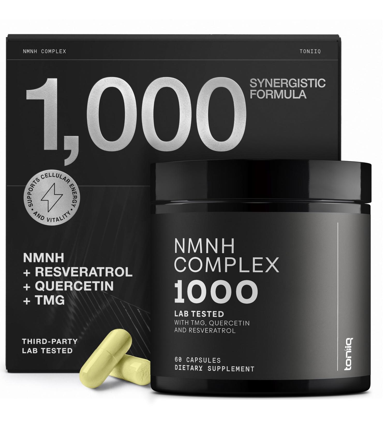NMNH Supplement Ultra High Potency 1,000mg Complex with Clinically Studied Uthpeak NMNH Resveratrol Quercetin & TMG Highly Purified Third-Party Lab Tested 60 Capsules - Buy Online on GoSupps.com