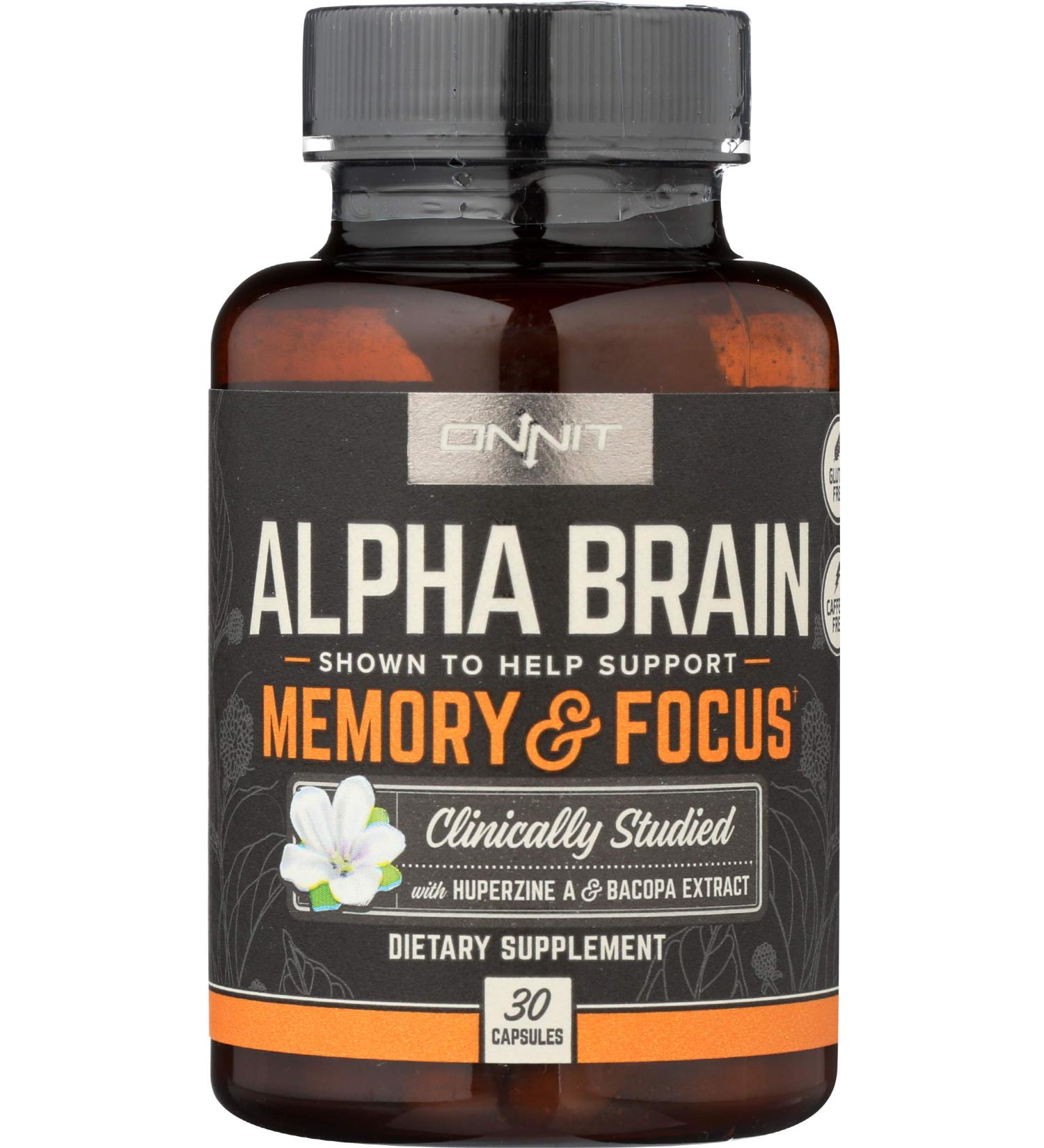 Onnit Alpha Brain - 30 Capsules for Enhanced Memory & Focus - Buy Online on GoSupps.com