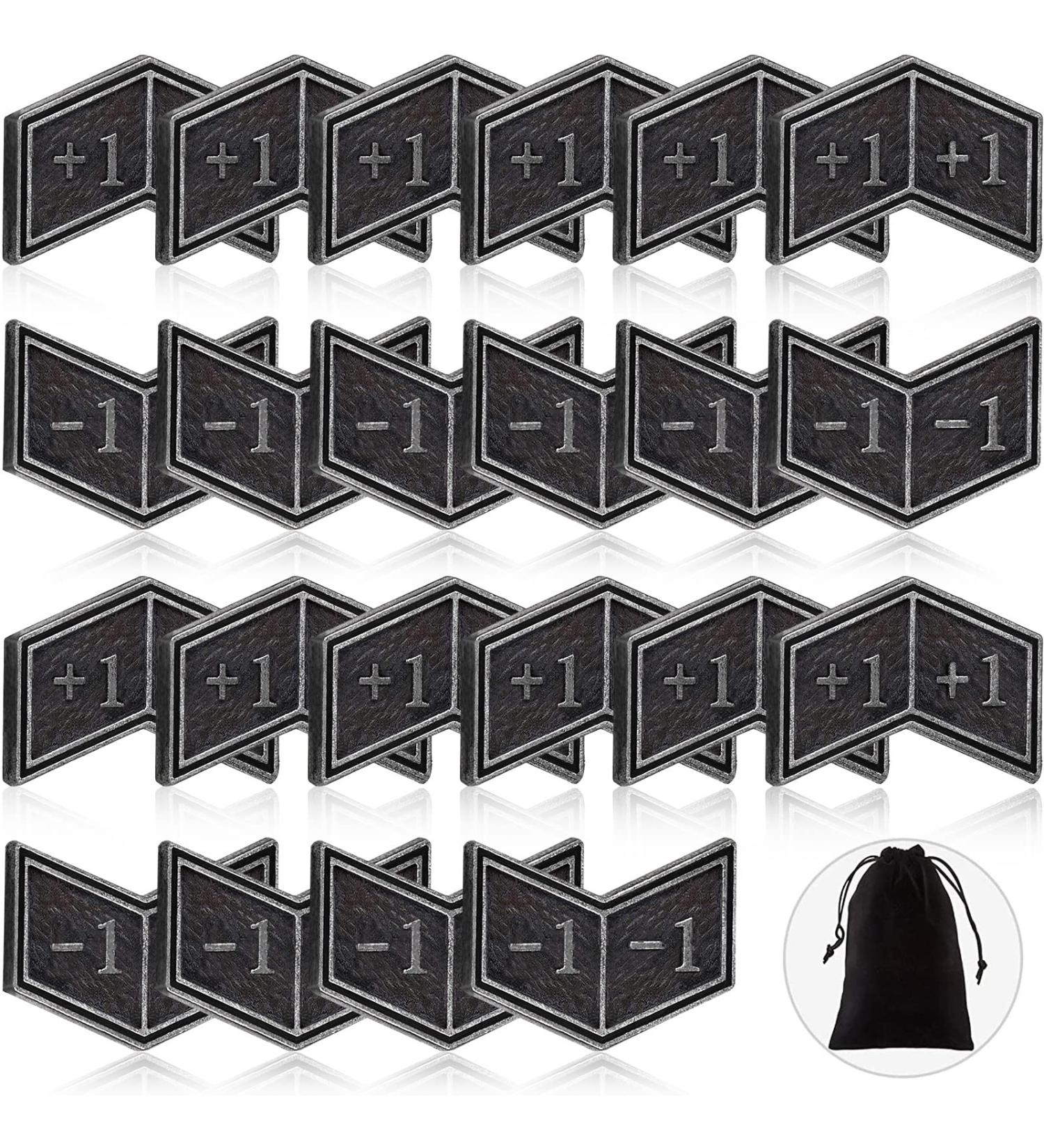 40 Silver Metal Counters Tokens for MTG Card Game - Premium Quality Accessories - Buy Online on GoSupps.com